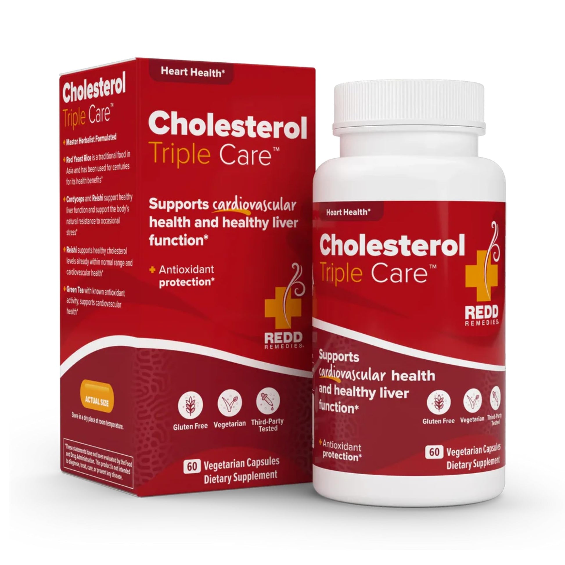 Redd Remedies Cholesterol Triple Care Capsule 60 Count