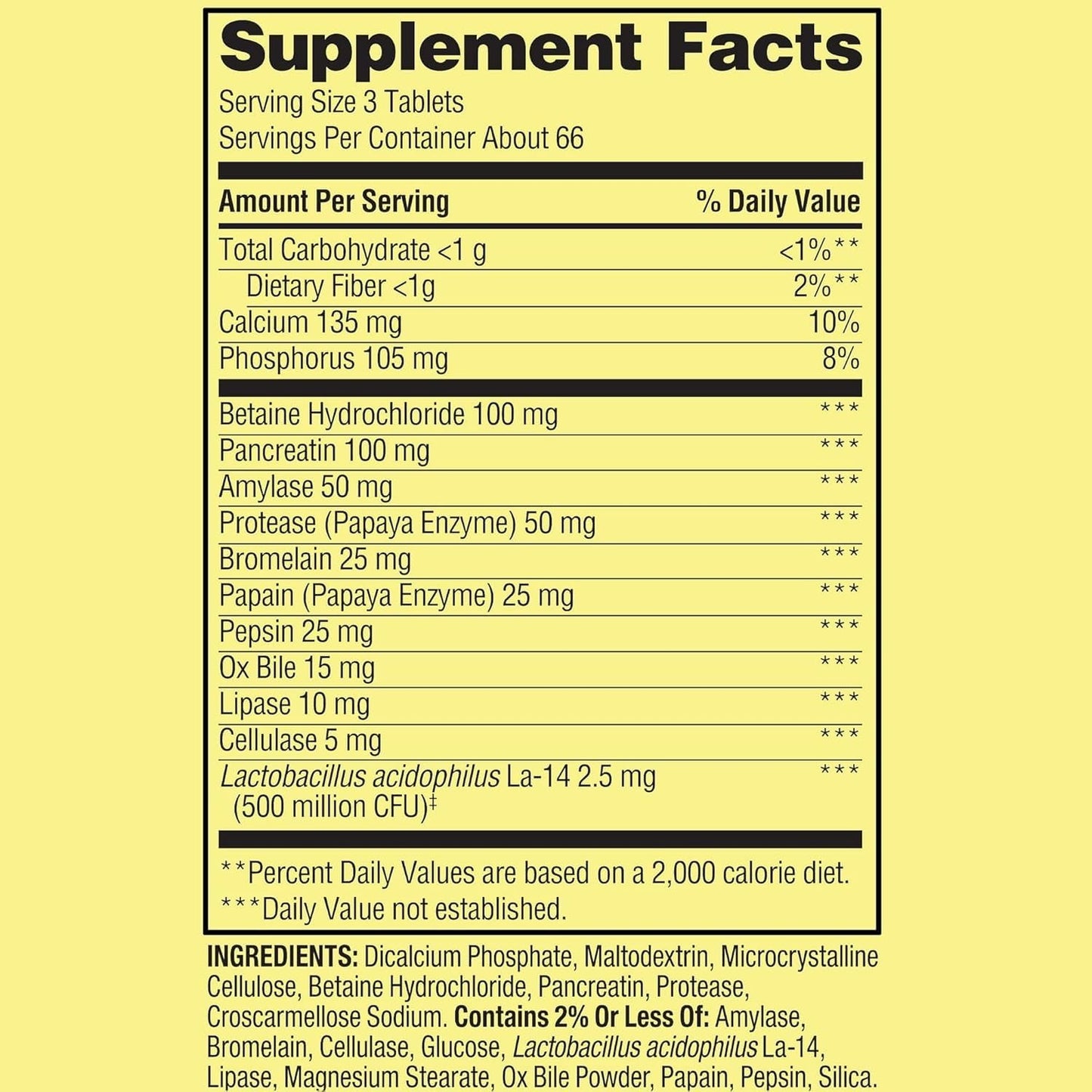 BASKETGOODS Probiotic Multi Enzyme Digestive Formula with Acidophilus for Gut Health Tablet, 200 Count