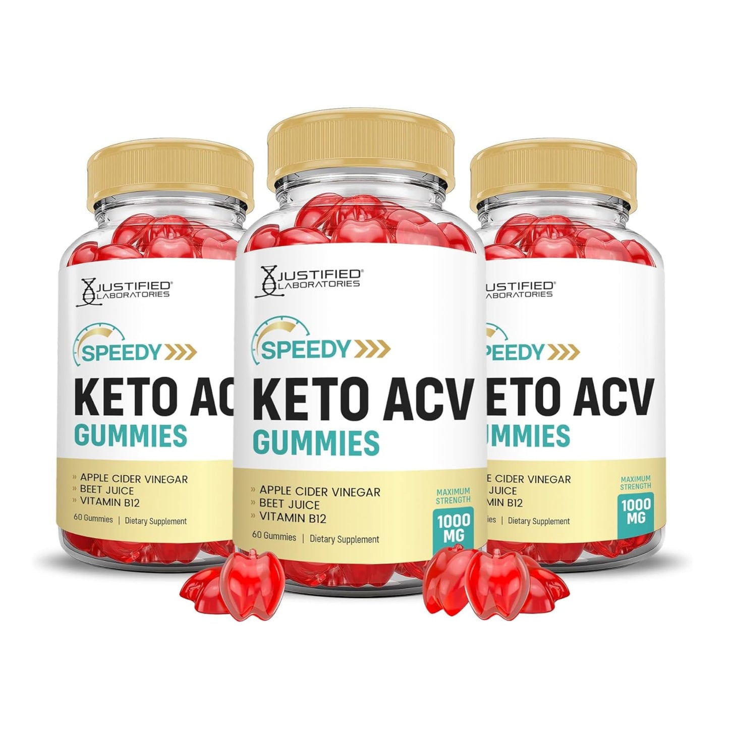 Justified Laboratories Speedy Keto ACV Gummies 180 Count