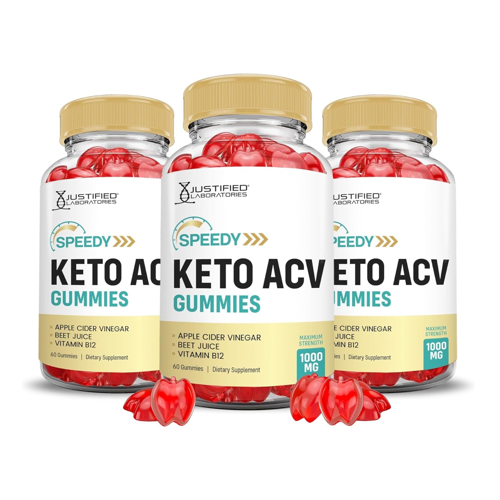 Justified Laboratories Speedy Keto ACV Gummies 180 Count