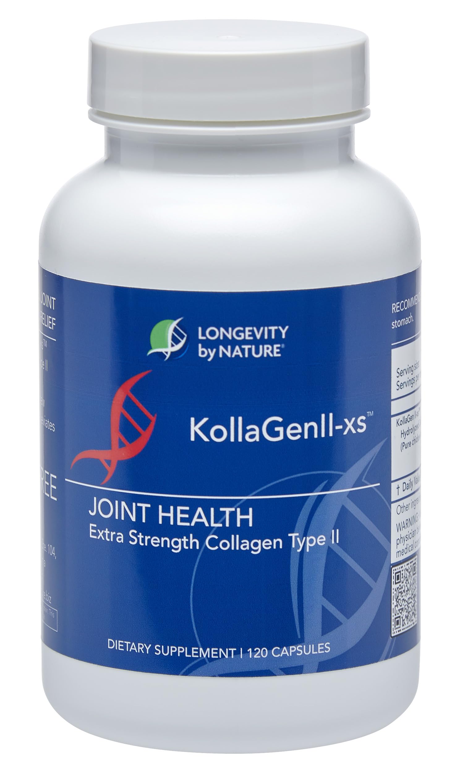 Longevity by Nature KollaGen II-XS Collagen Type II 120 Capsules