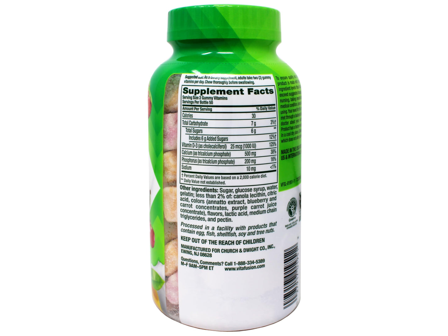 Vitafusion Calcium Gummy Vitamins 500 mg, 200 Gummies