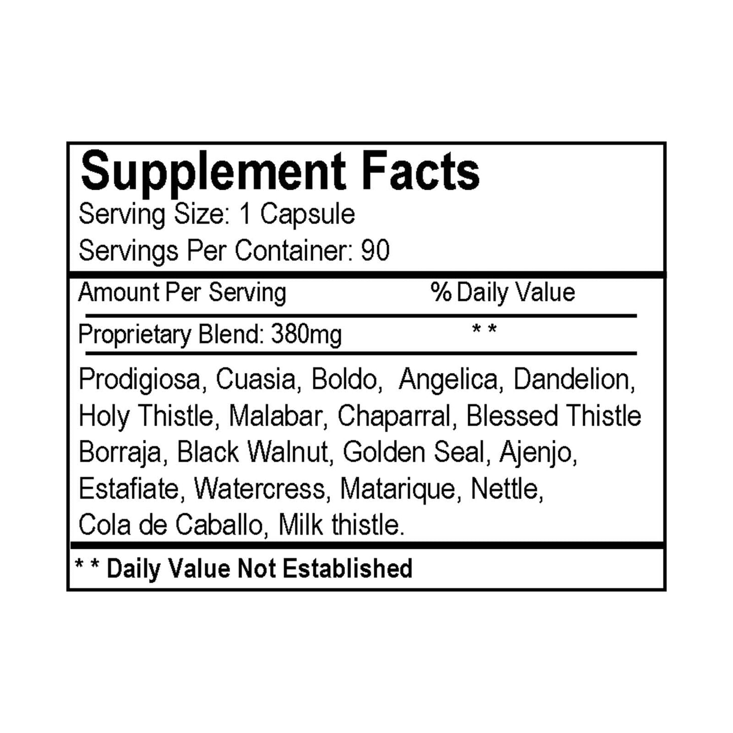 Herb Emporium Formula #15 Yerbas Amargas Liver Support 90 Capsules