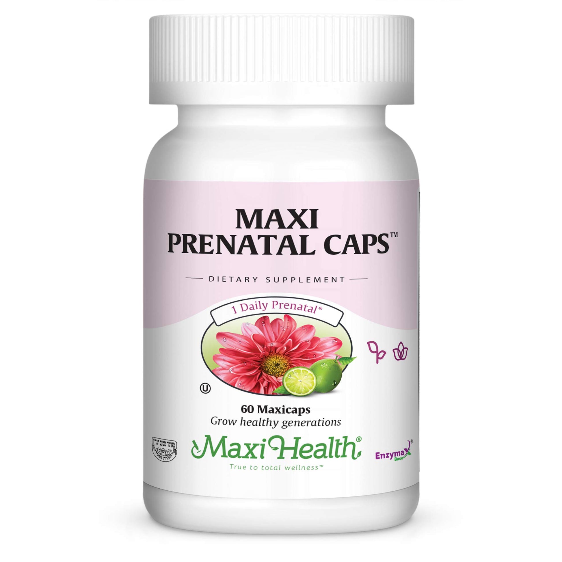 Maxi Health Prenatal Vitamins for Women One a Day Pregnancy Multivitamin with Folic Acid, Iron, Vitamin D3, B12, Zinc & Biotin Capsule 60 Count