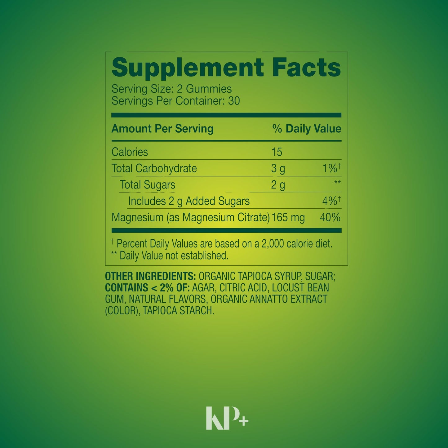 KP+ Magnesium Gummies 60 Count