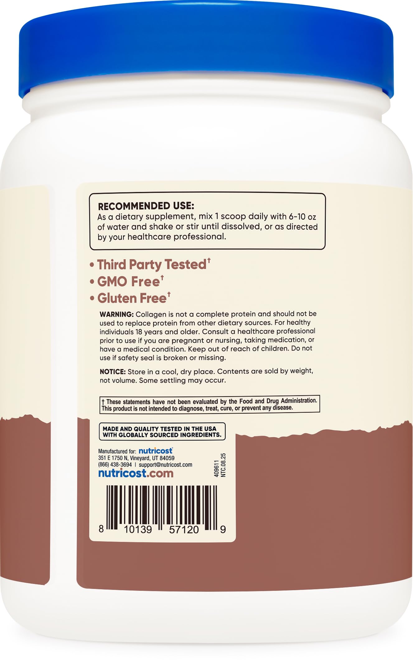 Nutricost Multi Collagen + Beauty & Protein Powder (Milk Chocolate) 21 Servings