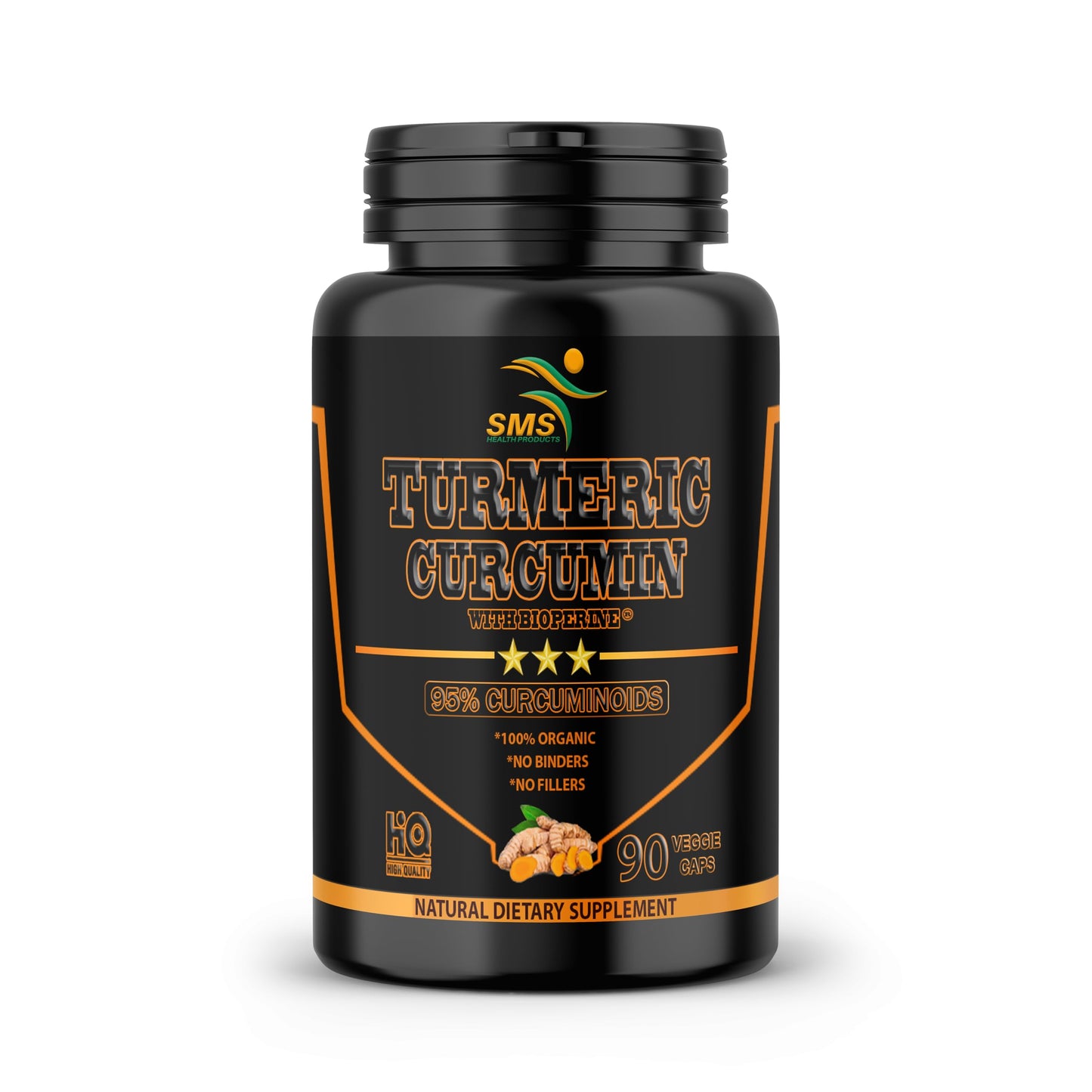 SMSHEALTHPRODUCTS.com Turmeric Curcumin with Black Pepper 1,525mg 90 Capsules