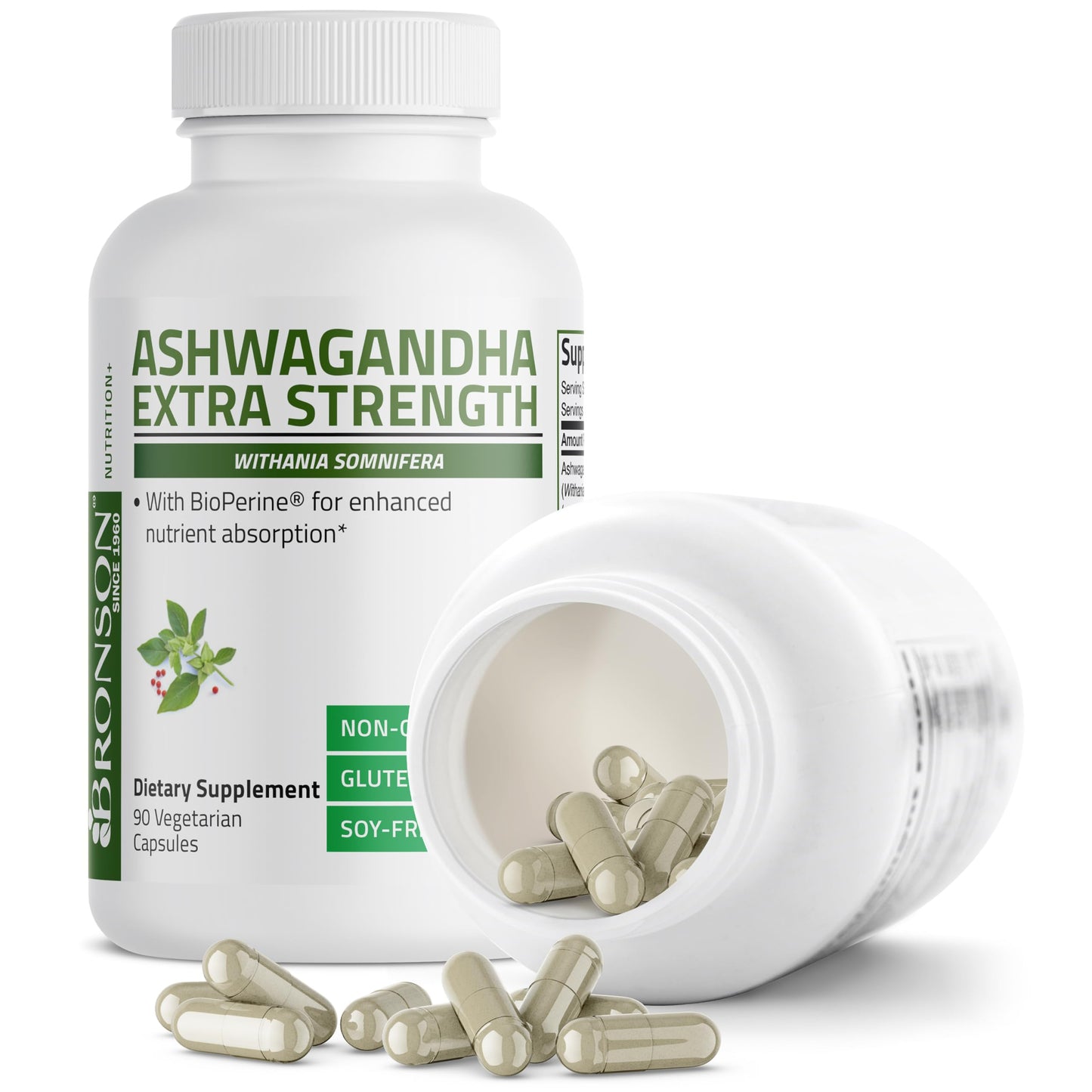 Bronson Ashwagandha Extra Strength Stress & Mood Support Capsules 90 Count