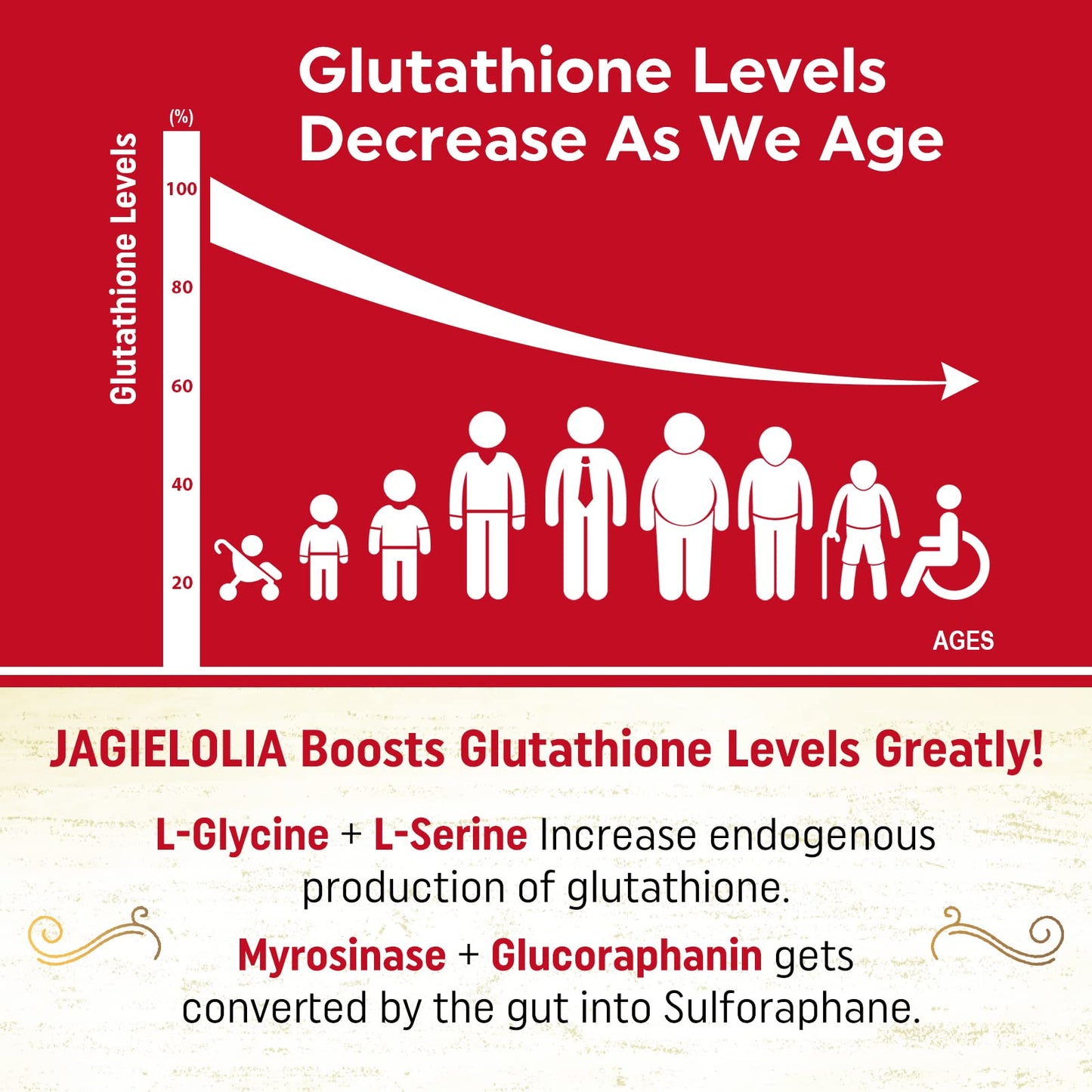 Jagielolia Liposomal Glutathione 2000 mg with L-Serine, L-Glycine & Sulforaphane Softgels, 360 Softgels
