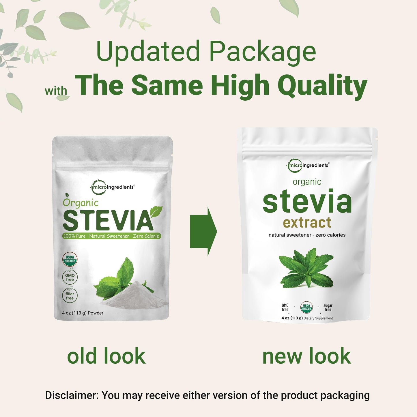 Micro Ingredients Pure Organic Stevia Powder, 4 Ounce
