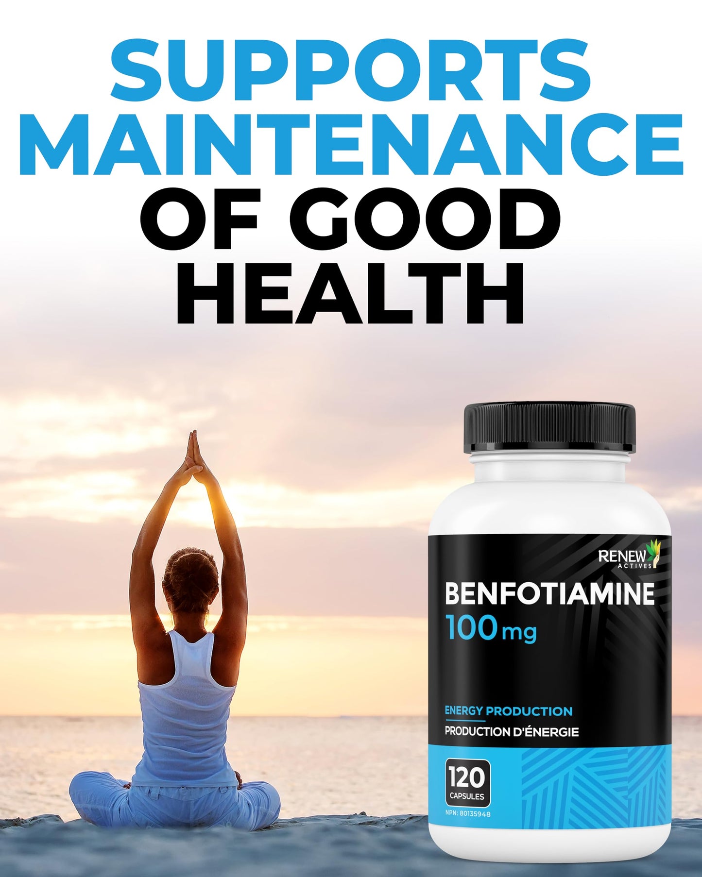 Renew Actives Benfotiamine 100mg Capsule 60 Count