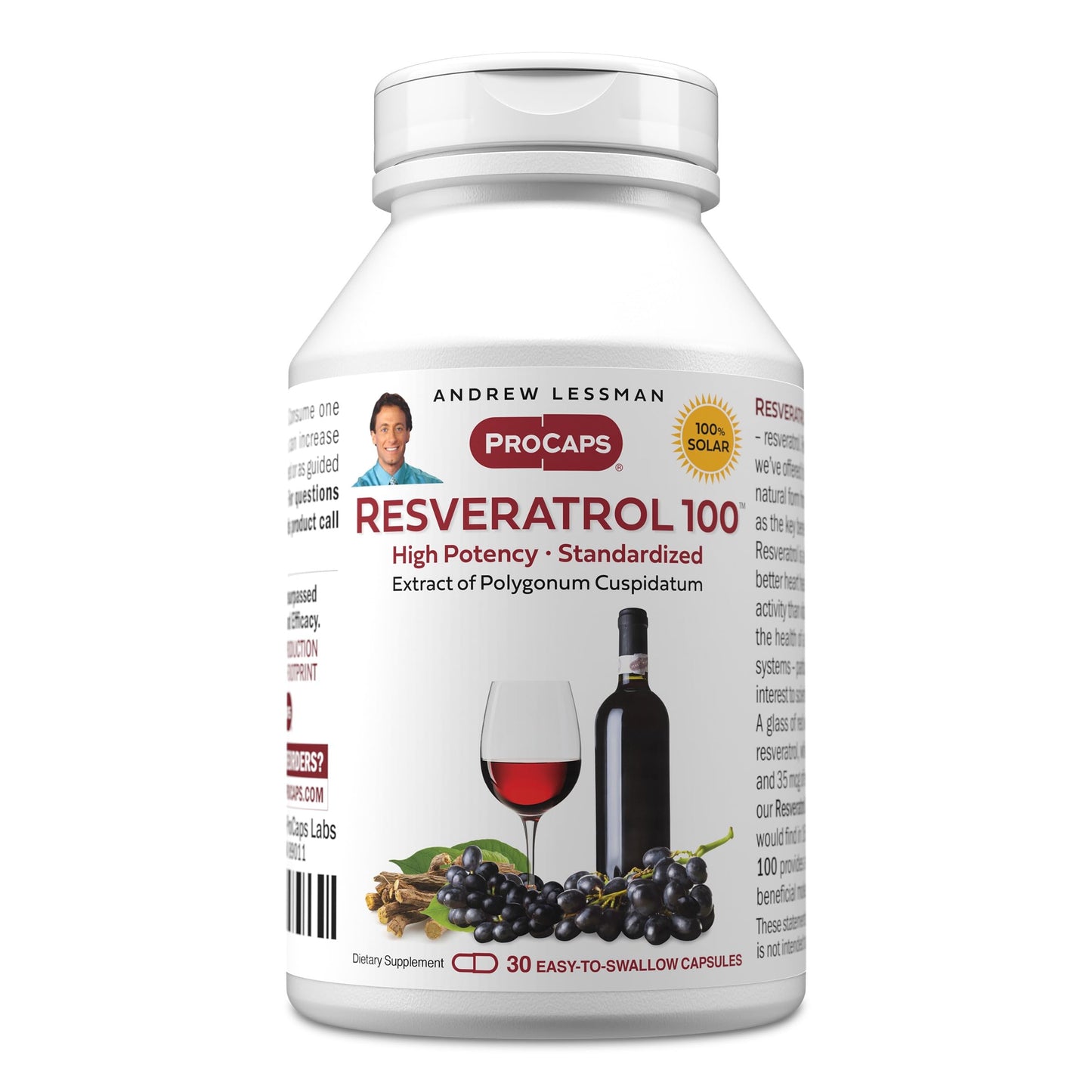 ANDREW LESSMAN Resveratrol-100mg Capsule, 30 Count