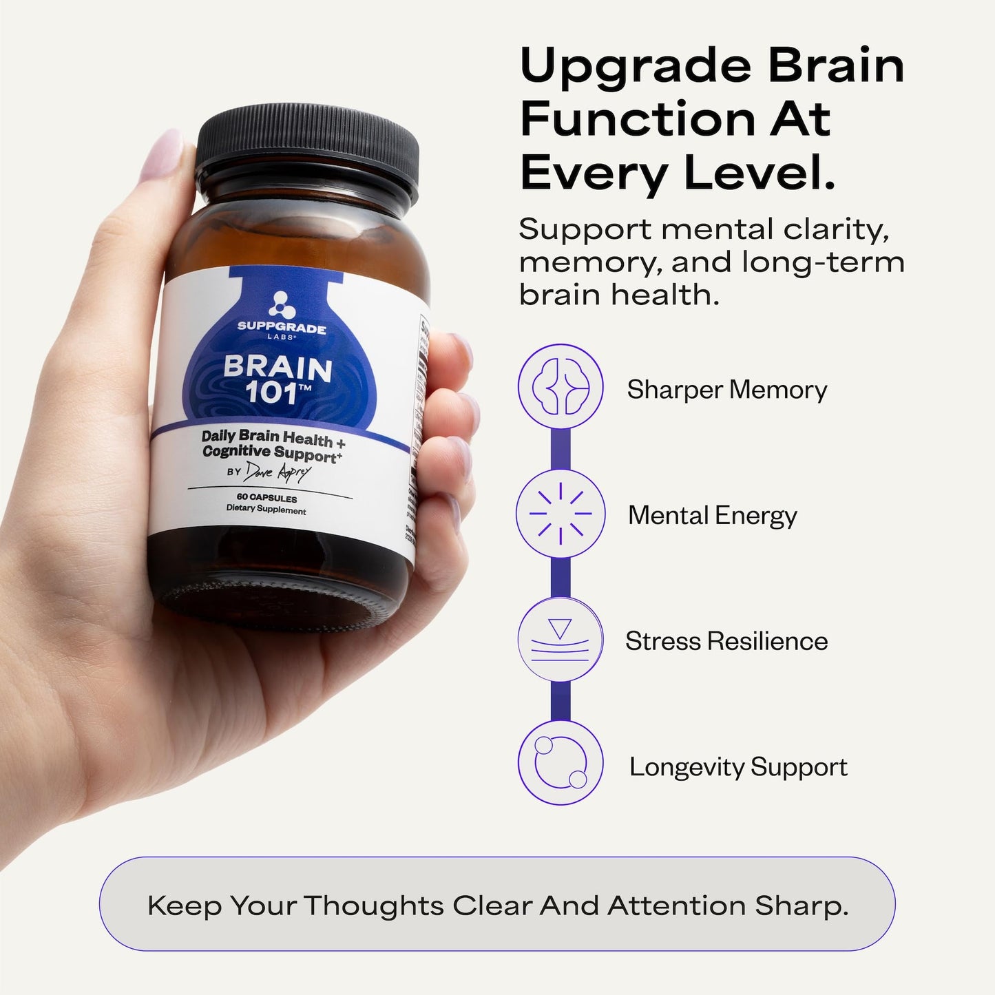 Suppgrade Labs Brain 101 Capsule, 60 Count