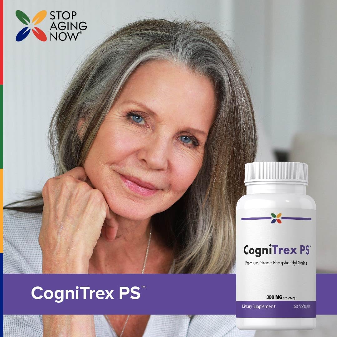 Stop Aging Now Phosphatidyl Serine Supplement CogniTrex PS 300mg Softgels, 60 Count