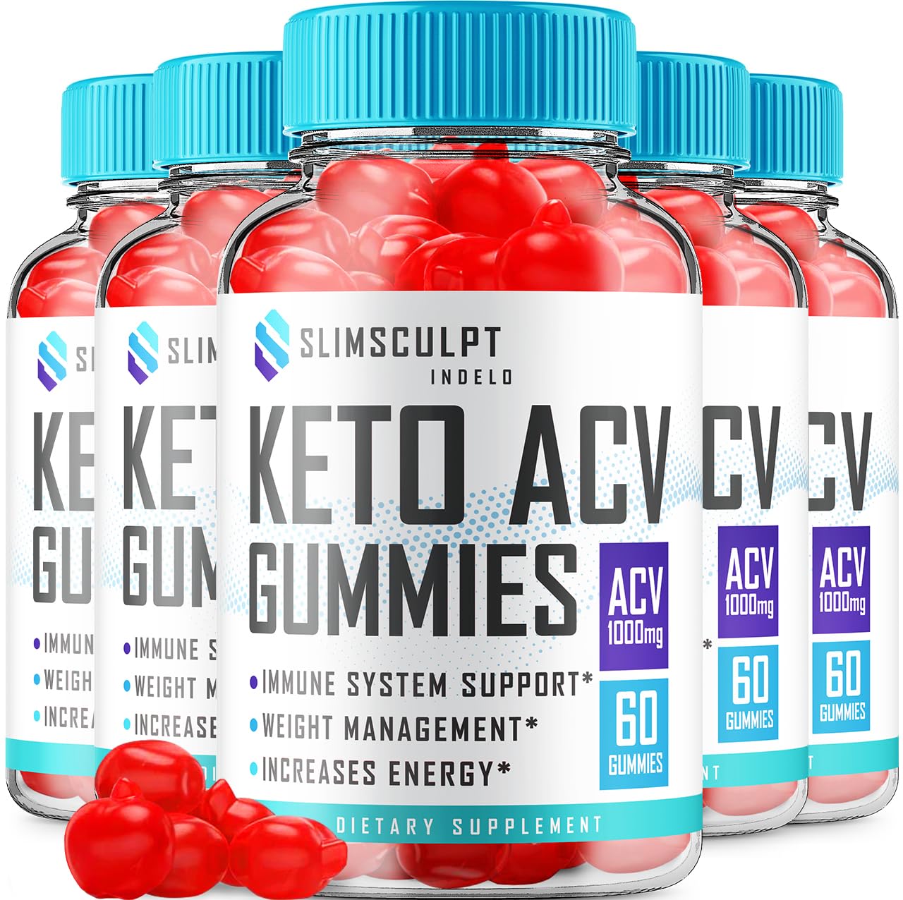 Indelo Slimsculpt Keto ACV Weight Loss Gummies, 300 Gummies