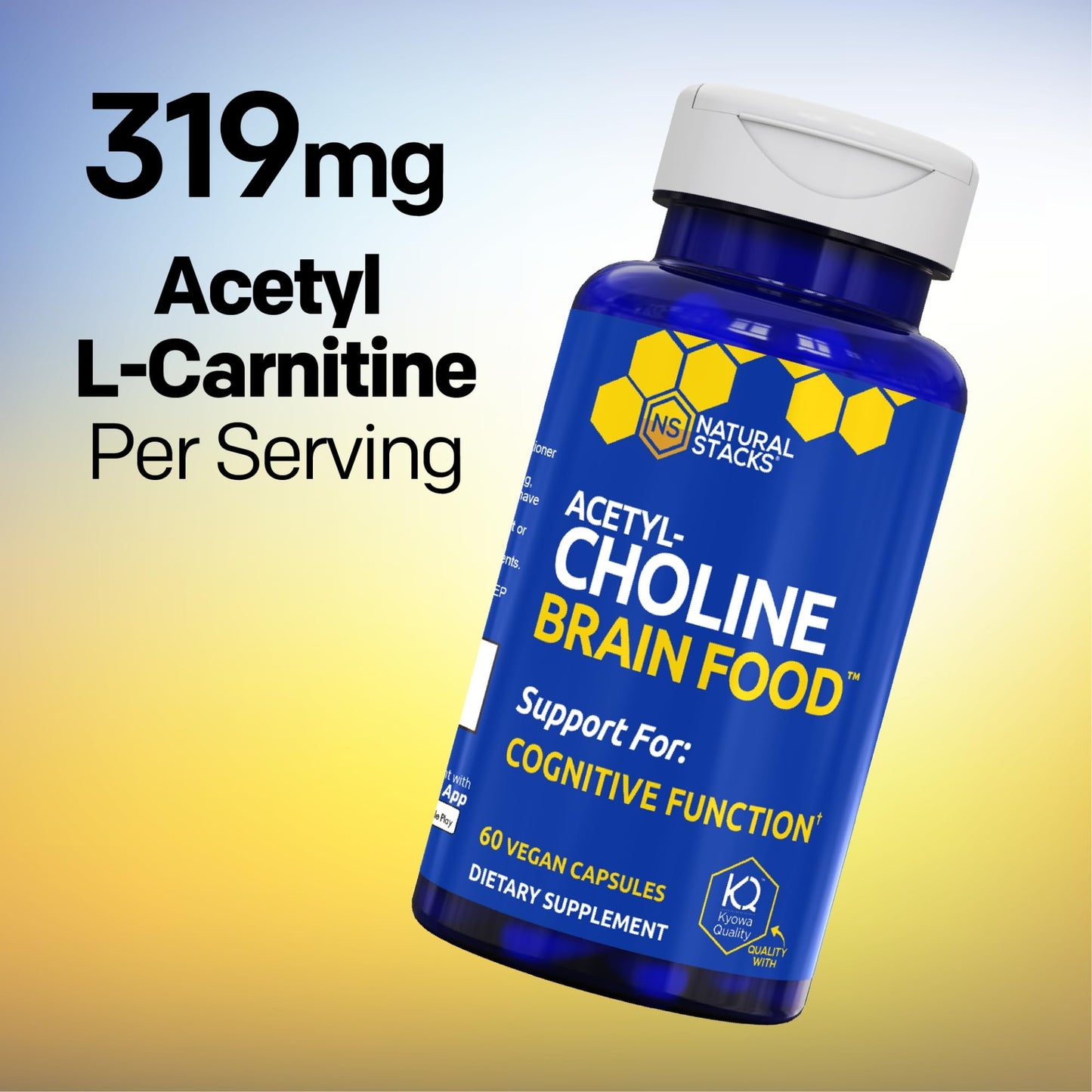 NATURAL STACKS Dopamine & Acetylcholine Brain Food Bundle 60 Capsules