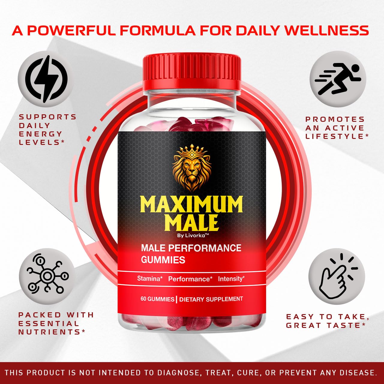 LIVORKA Maximum Male Gummies 300 Gummies