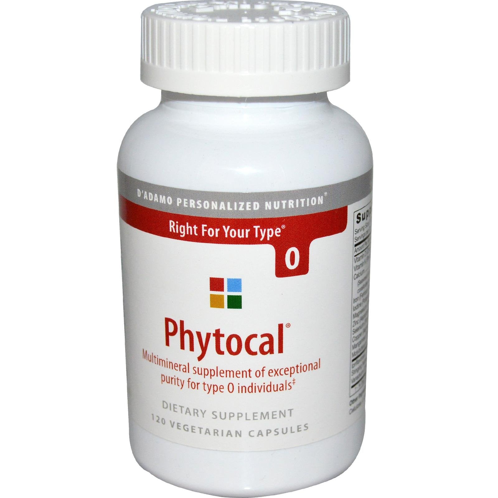 D'Adamo Nutrition Phytocal O Capsules 120