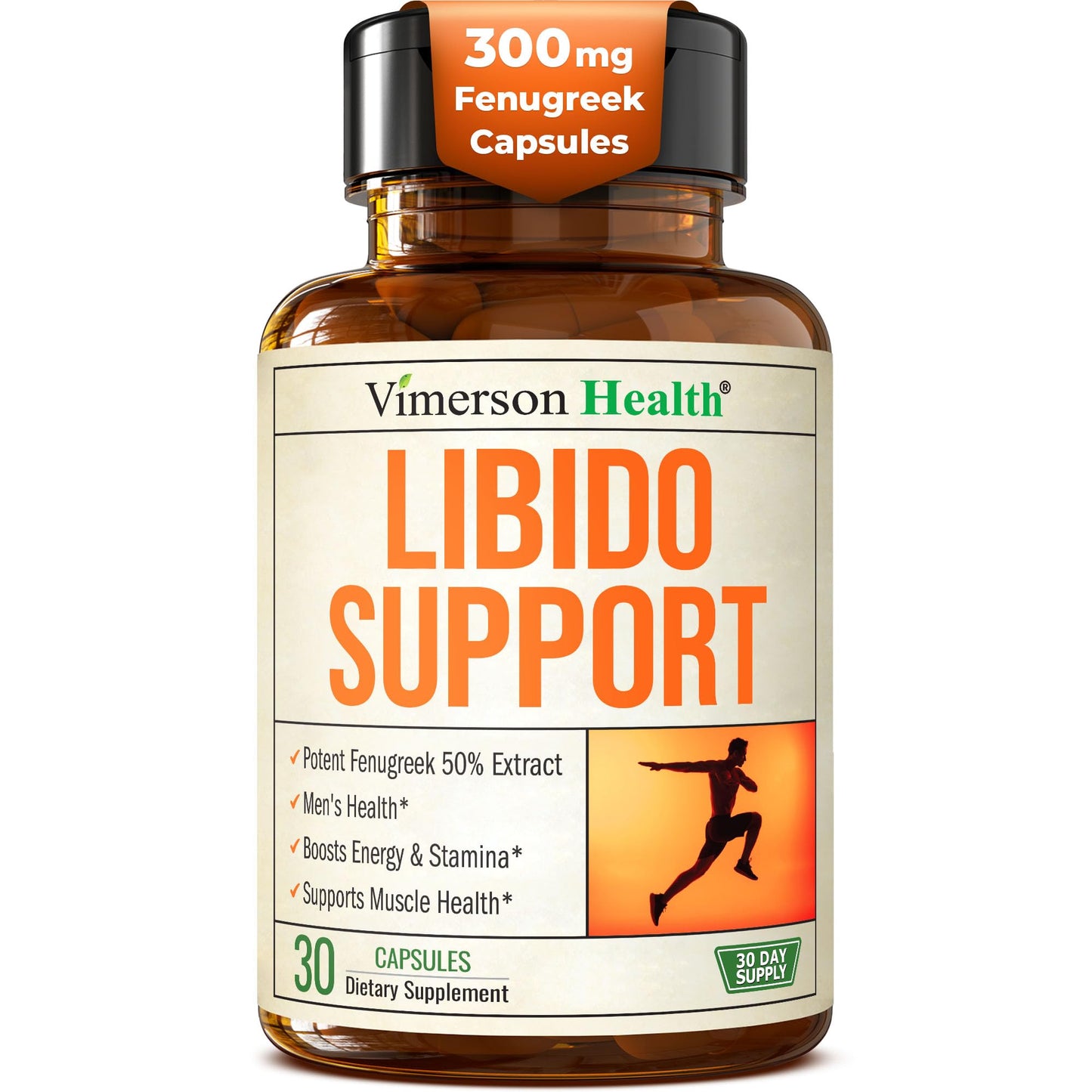 Vimerson Health Fenugreek Supplement for Libido Support Capsule 30 Count