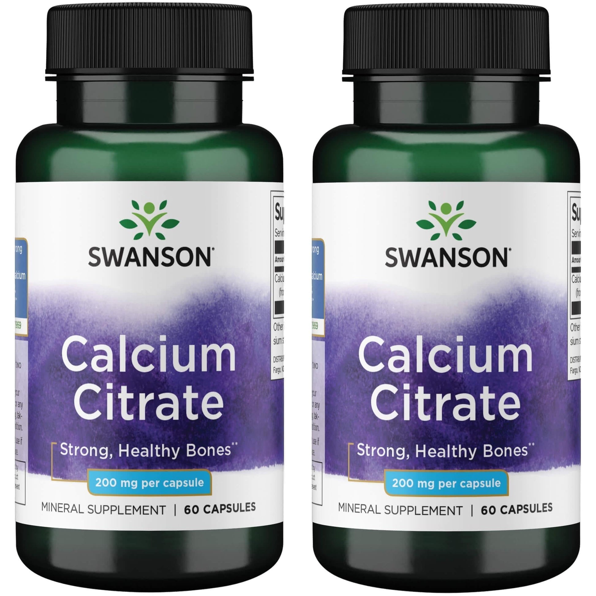 Swanson Calcium Citrate 200 mg Capsules 120