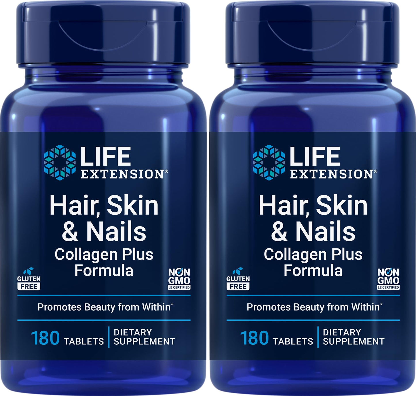Life Extension Hair, Skin & Nails Collagen Plus Formula Tablets 360 Tablets