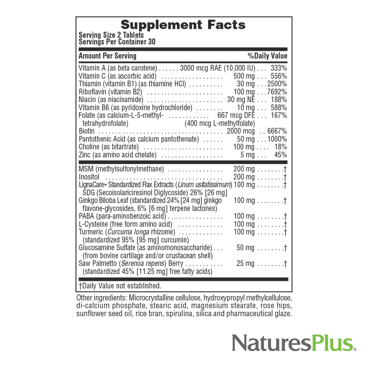 NaturesPlus Women's Ultra Hair Plus 60 Sustained Release Tablets