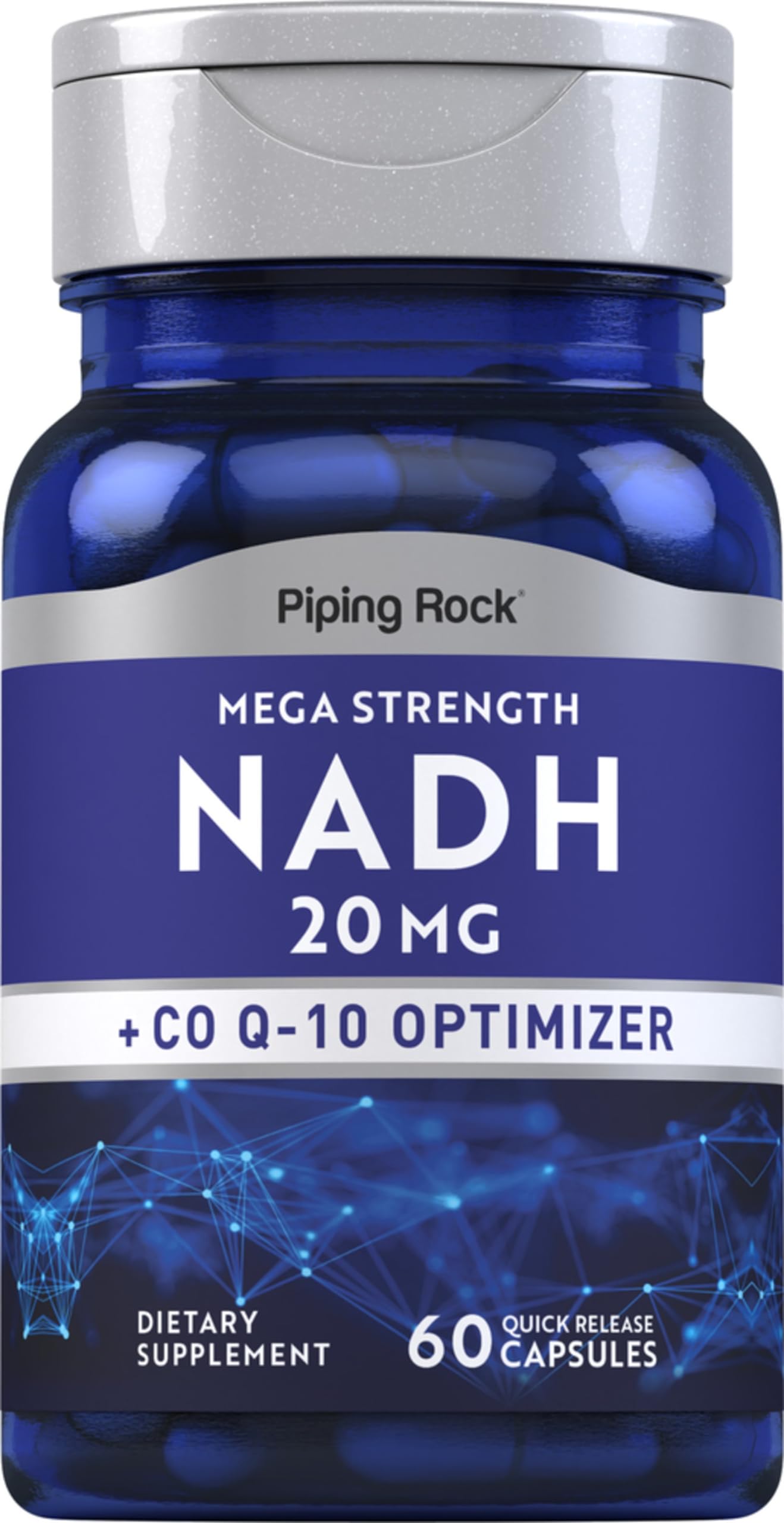 Piping Rock NADH CoQ10 Supplement Capsules 60 Count