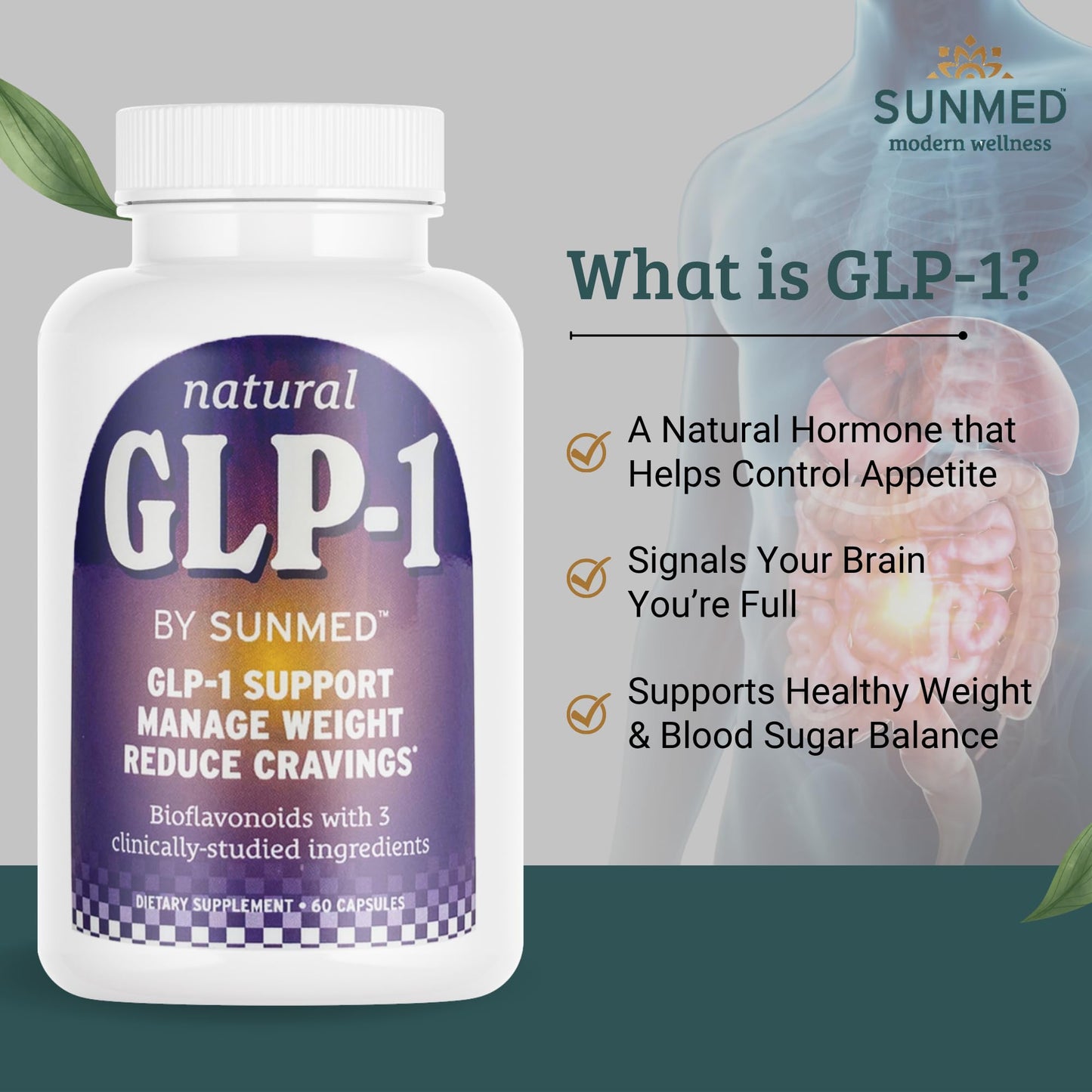 SUNMED GLP-1 Support Capsule, 60 Capsules