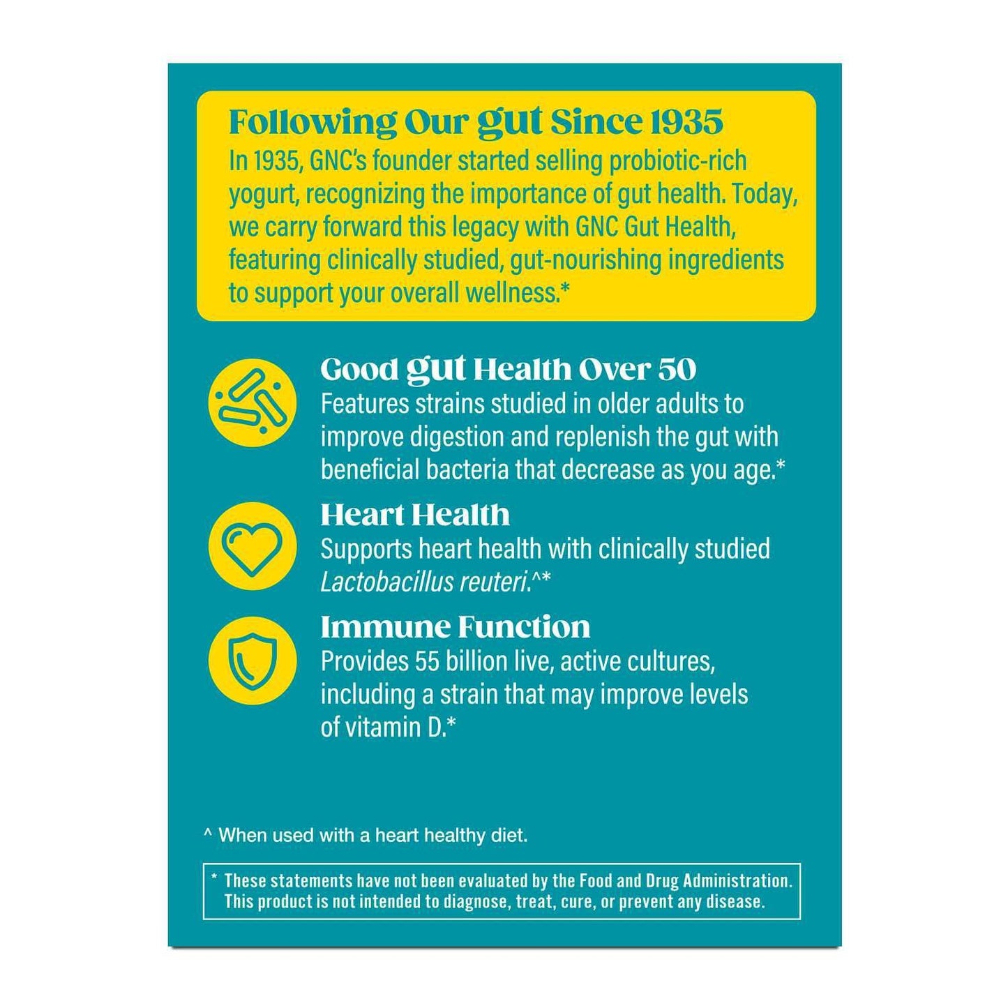 GNC Healthy Aging 55+ Probiotic, 30 Capsules
