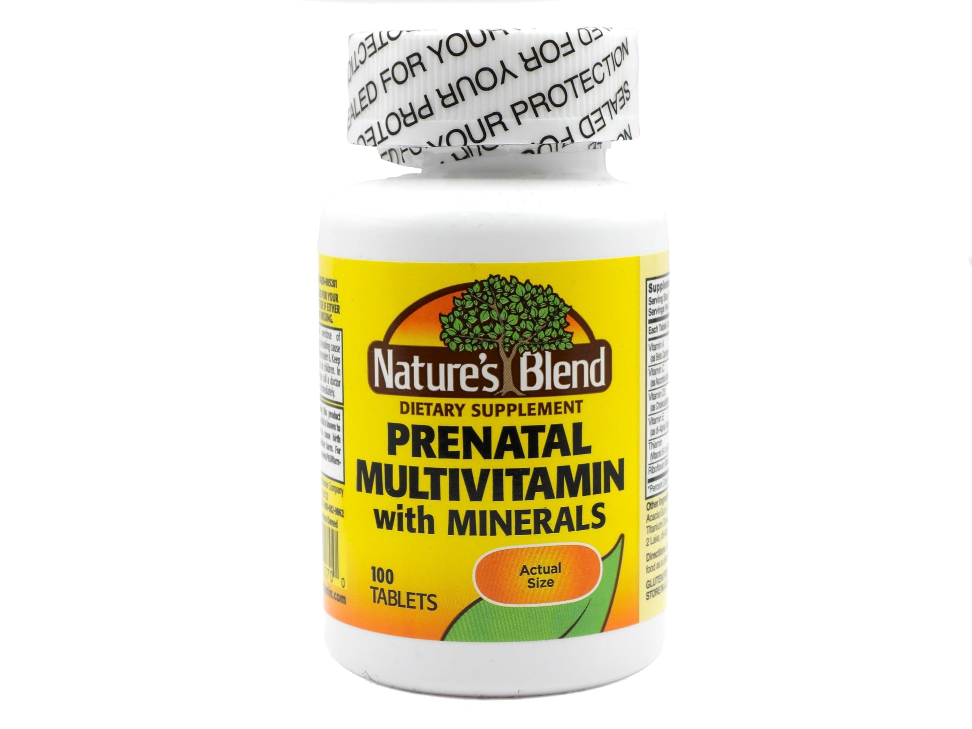 Nature's Blend Prenatal Formula Multivitamin Tablets 100 Count