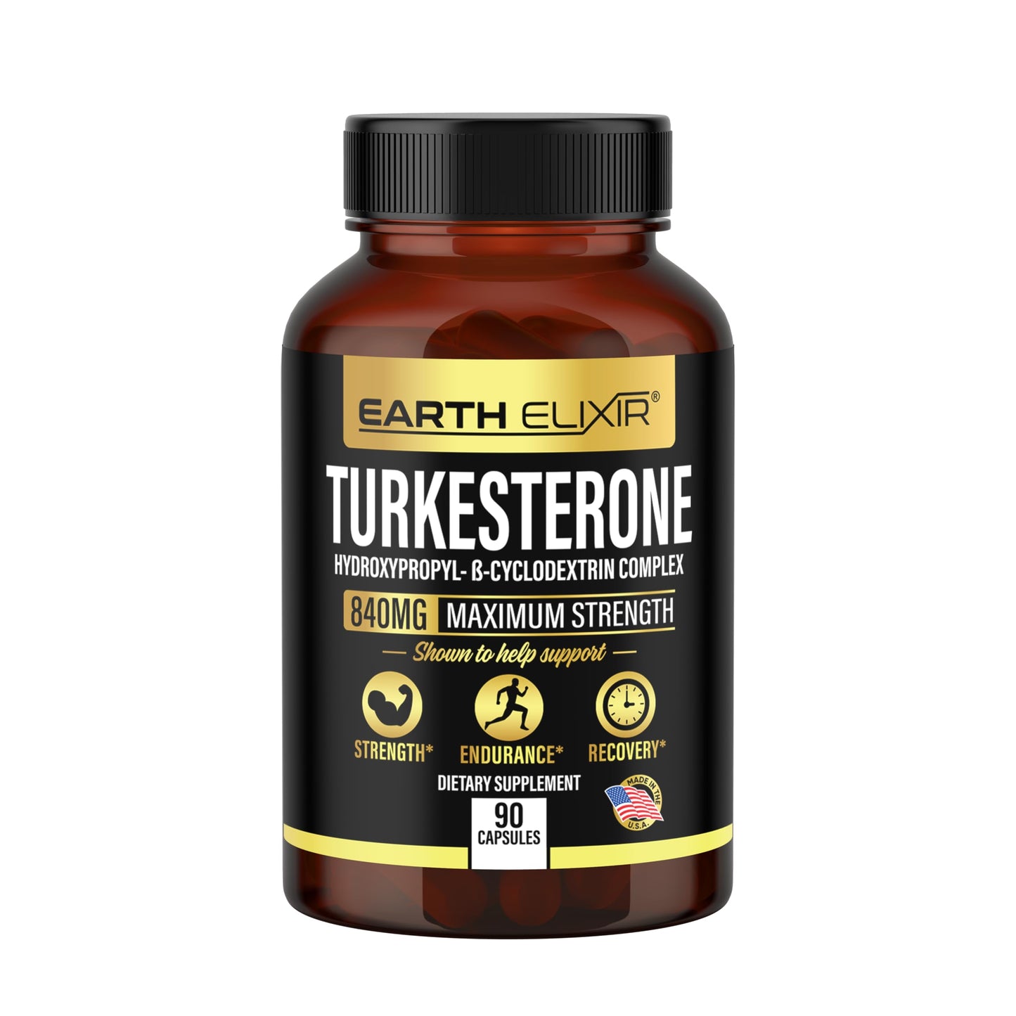 Earth Elixir Turkesterone 840 mg Capsule 90 Count