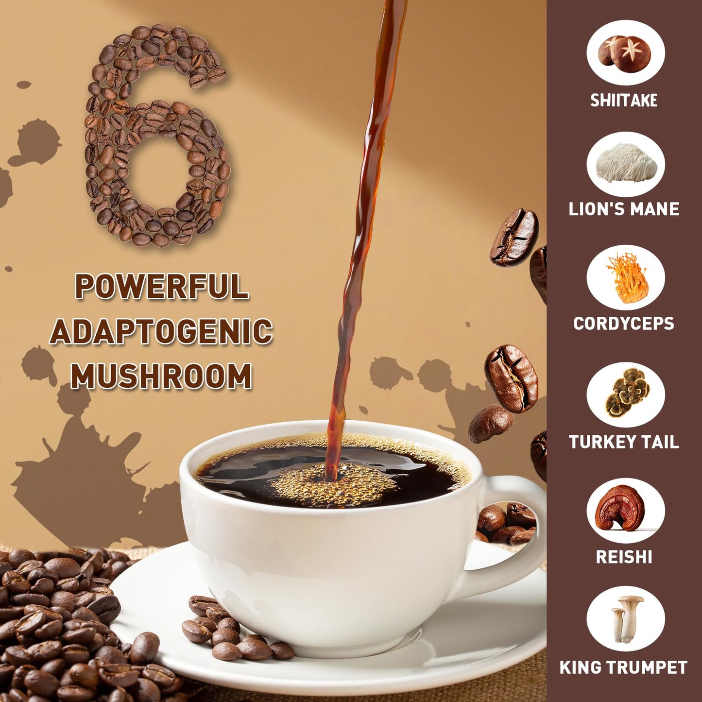TAOTERS Mushroom Coffee Powder 6.35 Ounce
