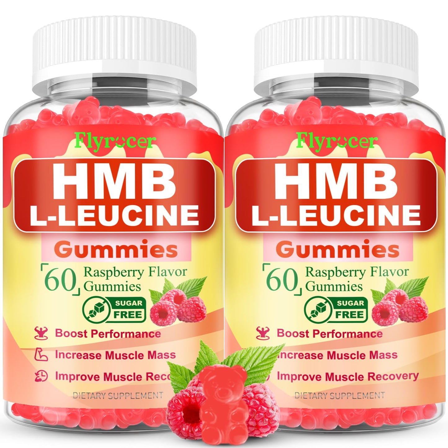 Flyrocer HMB and L-Leucine Gummies, 120 Gummies