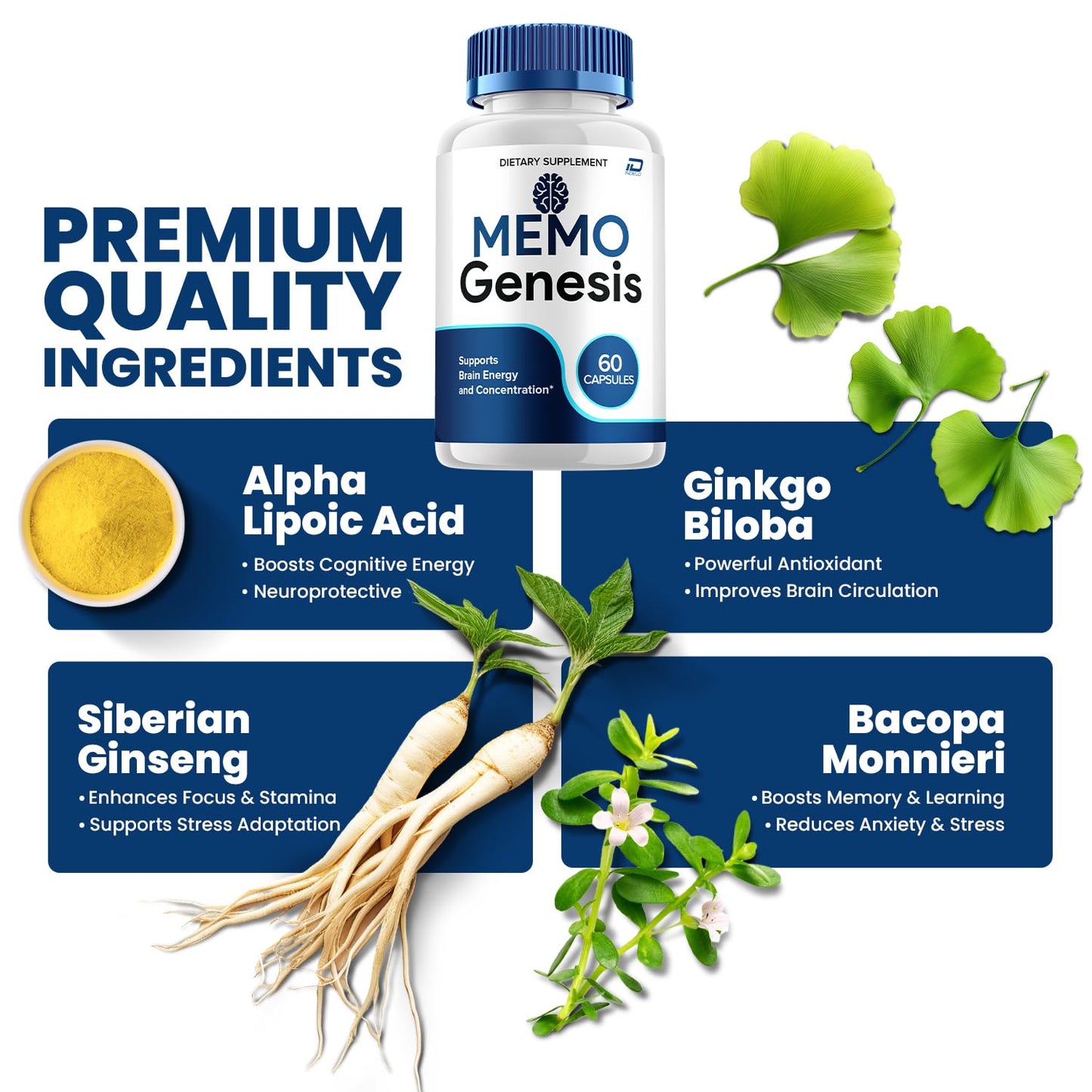 Indelo Memo Genesis Supplement Capsules 120 Capsules