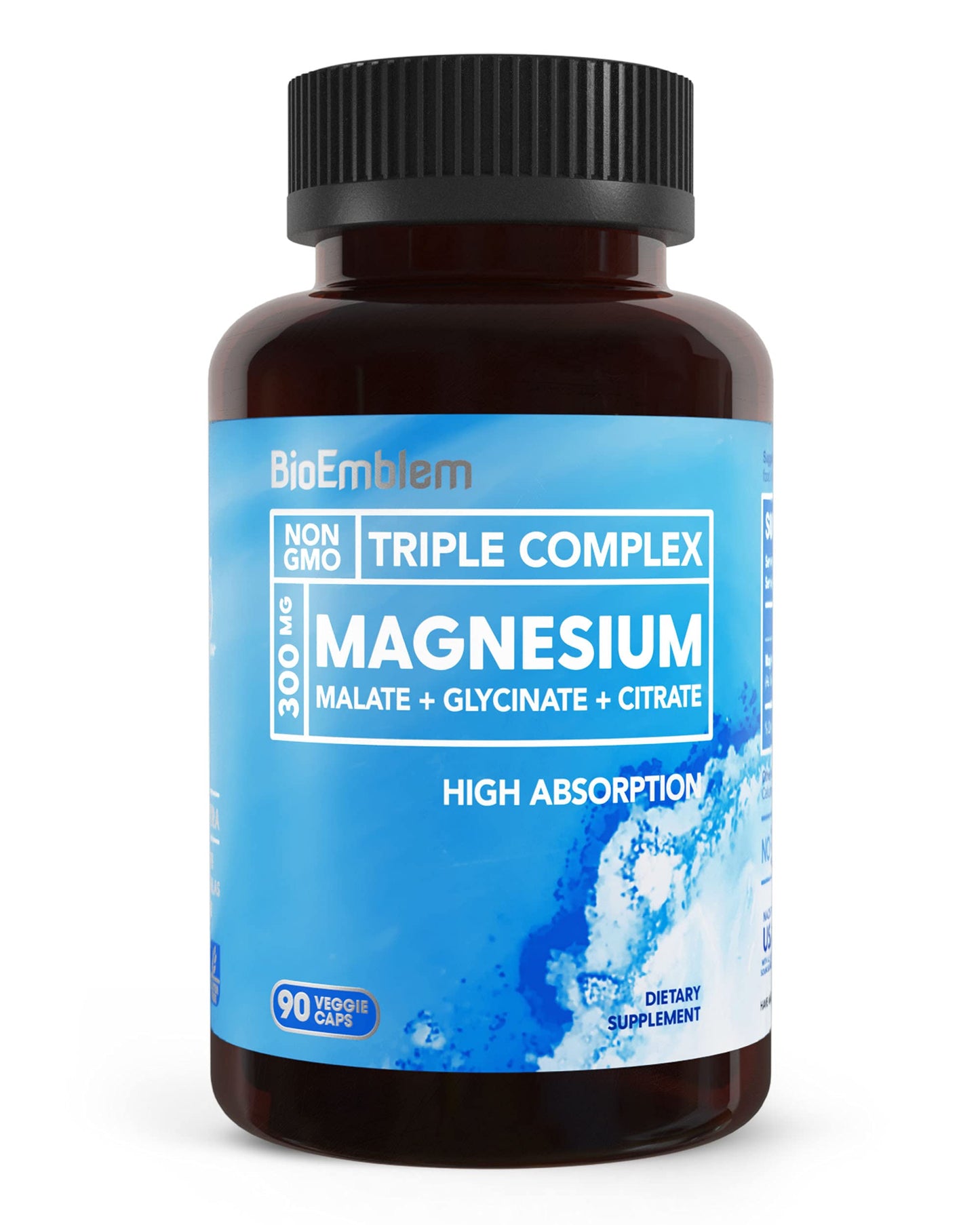 BioEmblem Triple Magnesium Complex and Vitamin B-Complex Capsules, 180 Capsules