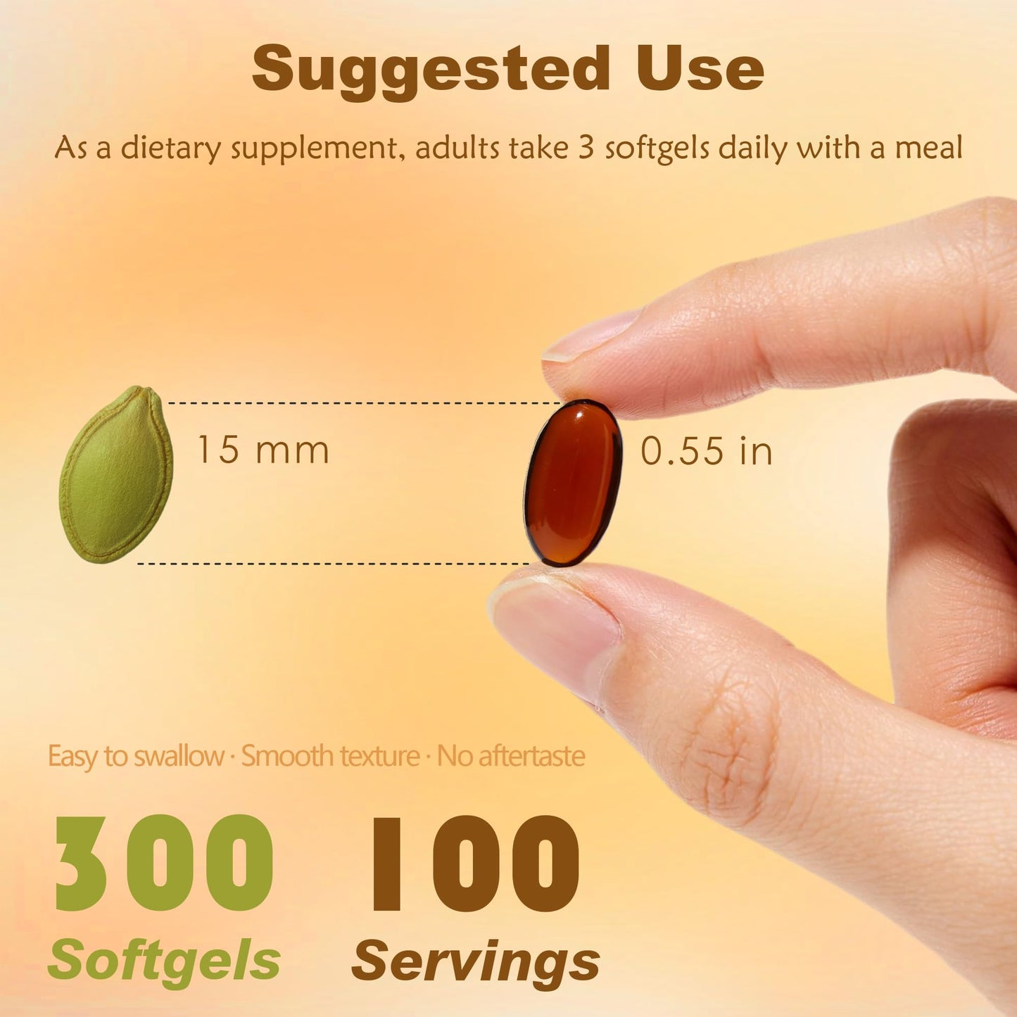VerdiGusto Pumpkin Seed Oil with Saw Palmetto Softgels 300 Count