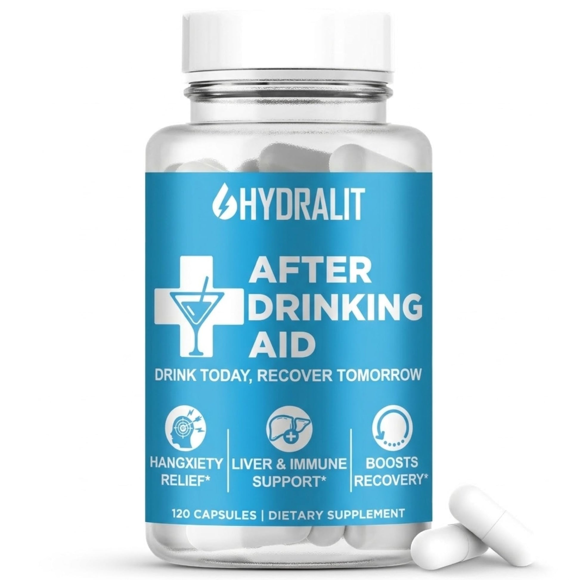 Hydralit After Drinking Aid Supplement Milk Thistle DHM 120 Capsules