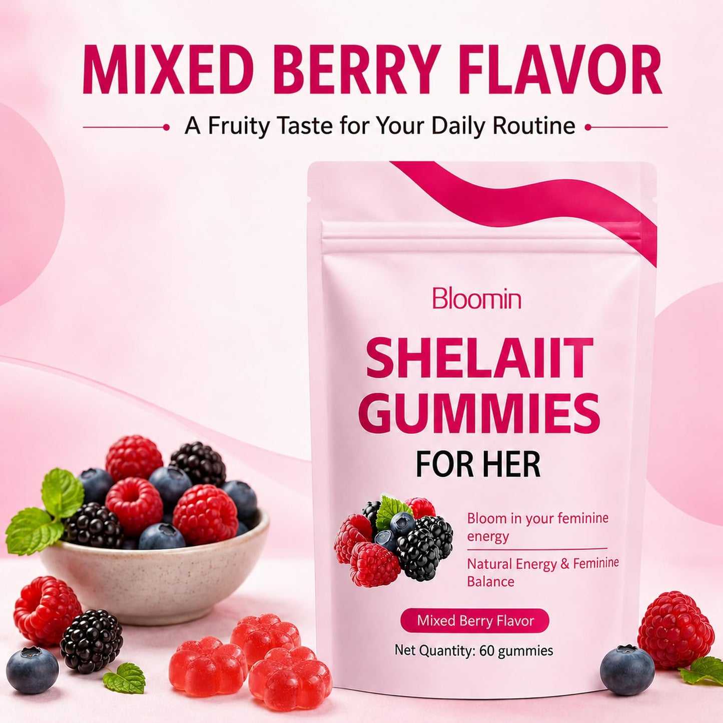 hairhalo Bloomin Shelajit Gummy 60 Gummies