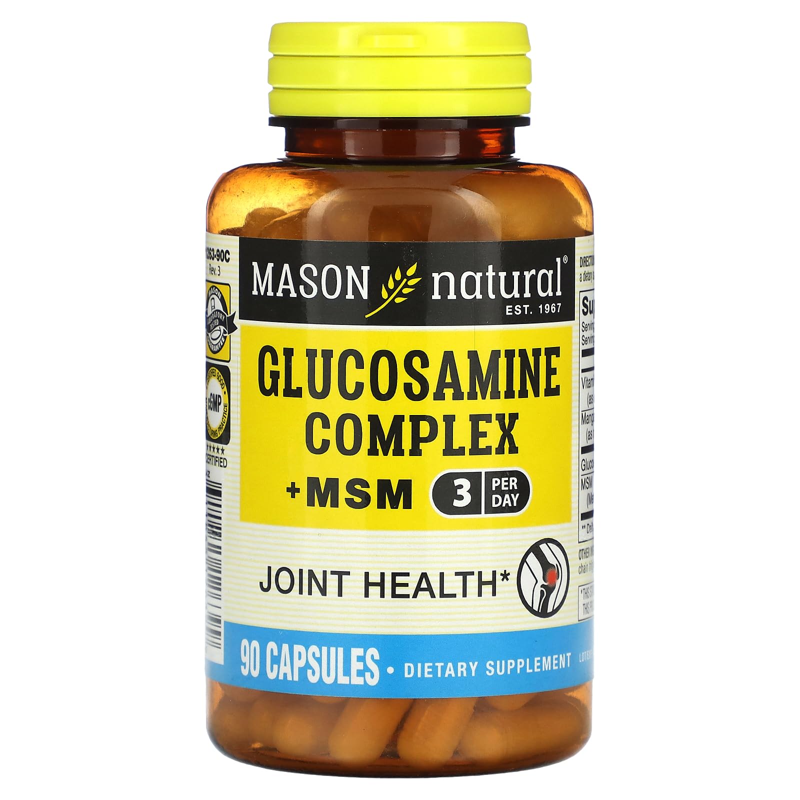 MASON NATURAL Glucosamine Complex Plus MSM with Vitamin C 90 Capsules