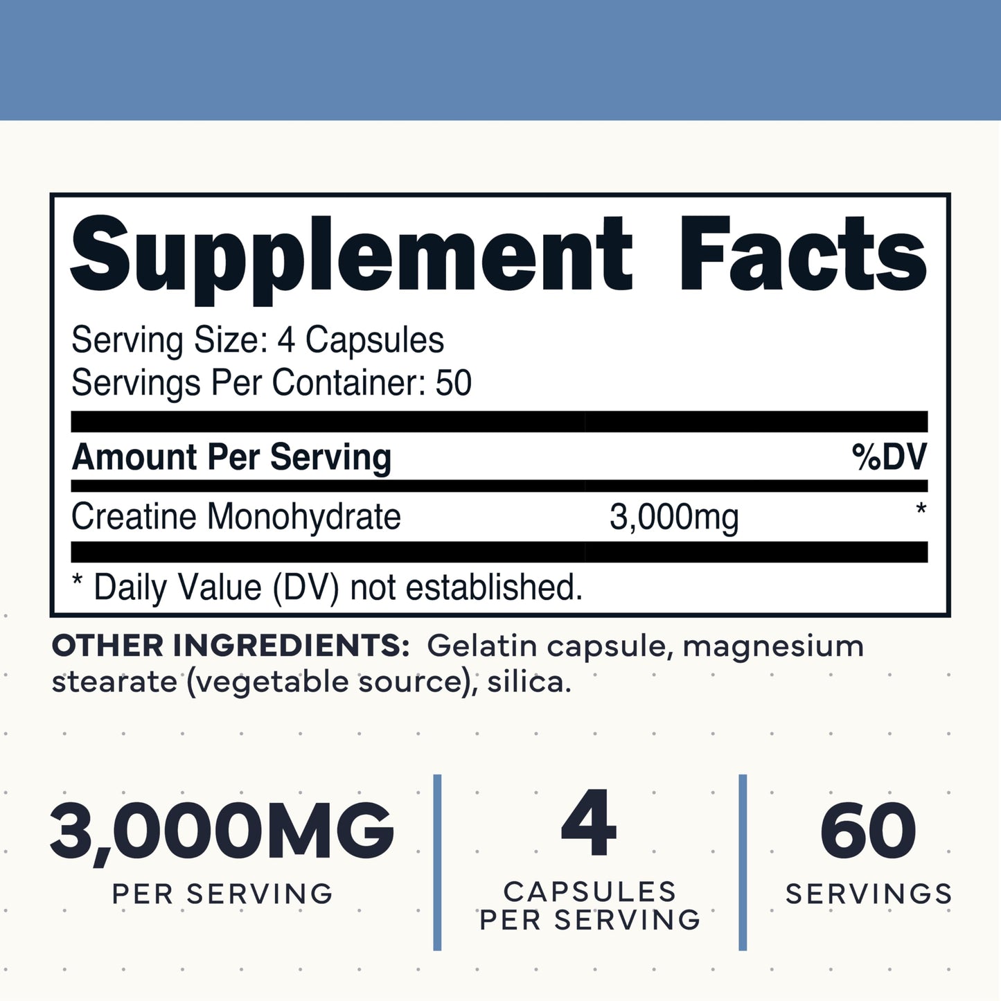 Type Zero Clean Creatine Monohydrate Capsules 200 Count