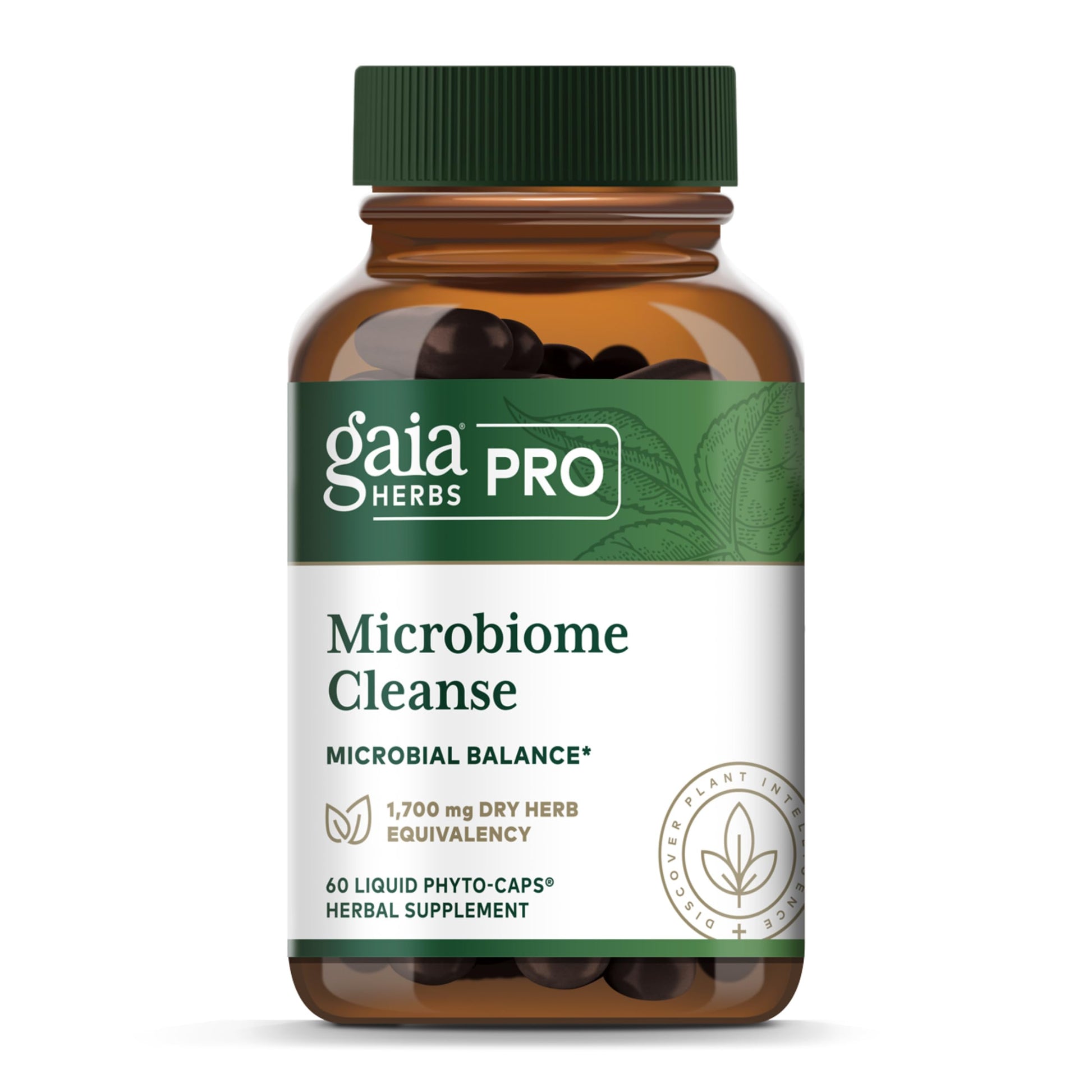 Gaia Herbs Pro Microbiome Cleanse Digestive Health Support Supplement Capsules 60 Count