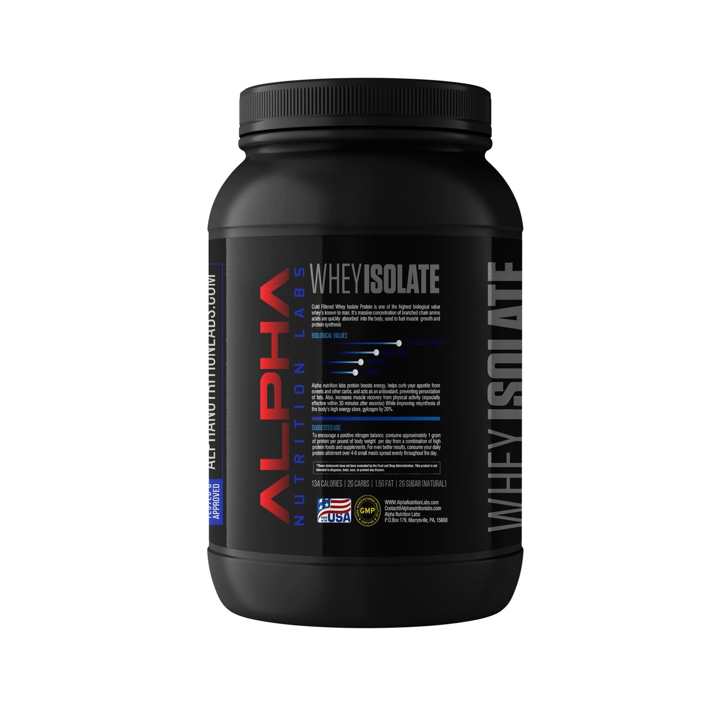 Alpha Nutrition Labs Whey Isolate Protein Powder Vanilla Flavor, 32 Servings
