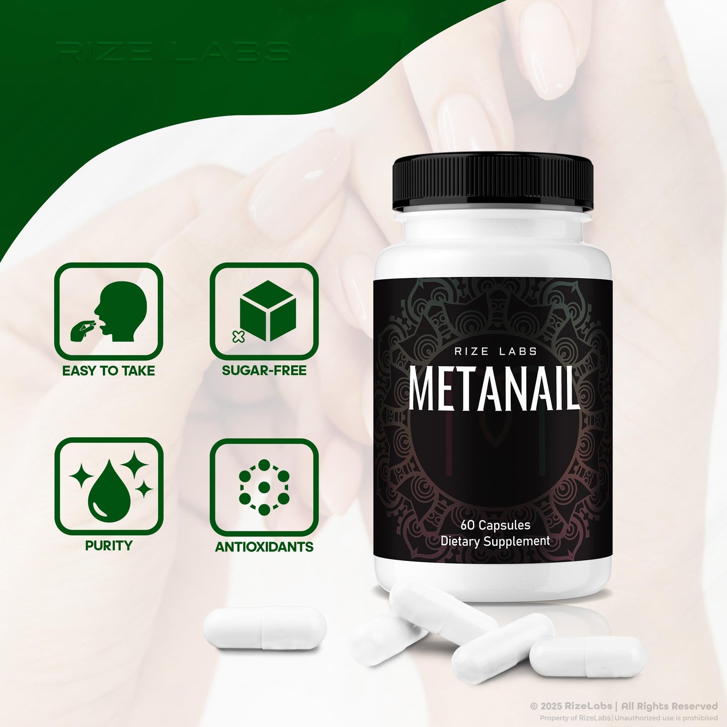Rize Labs Metanail Capsules 60 Count