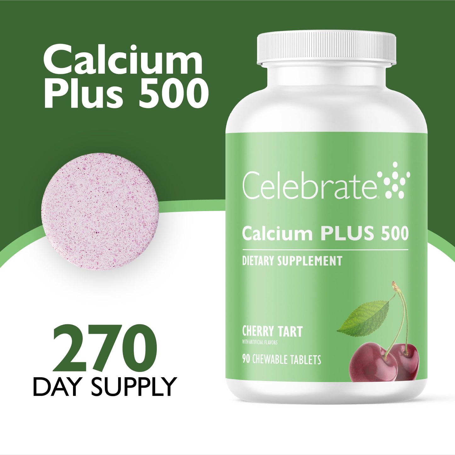 Celebrate Bariatric Supplements Calcium Plus Chewable 270 Tablets