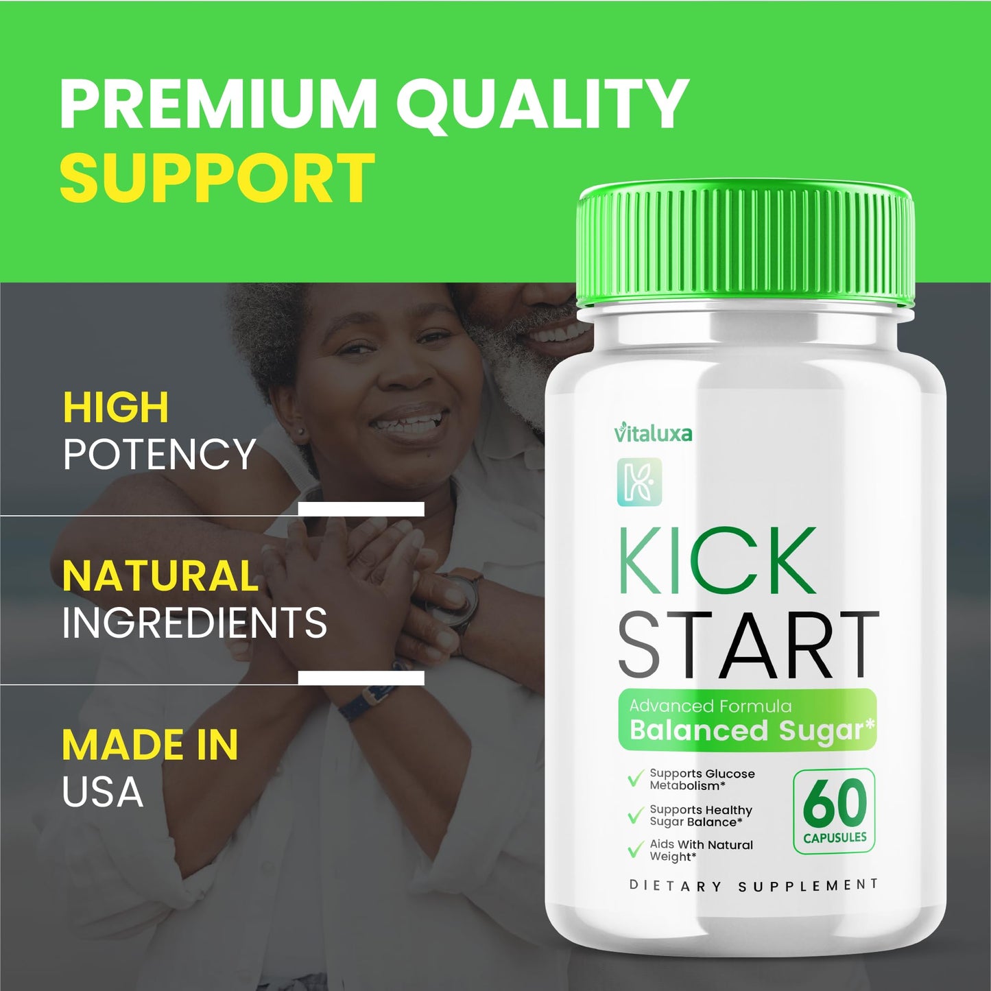Vitaluxa Kick Start Glyco Optimizer Capsules, 60 Capsules