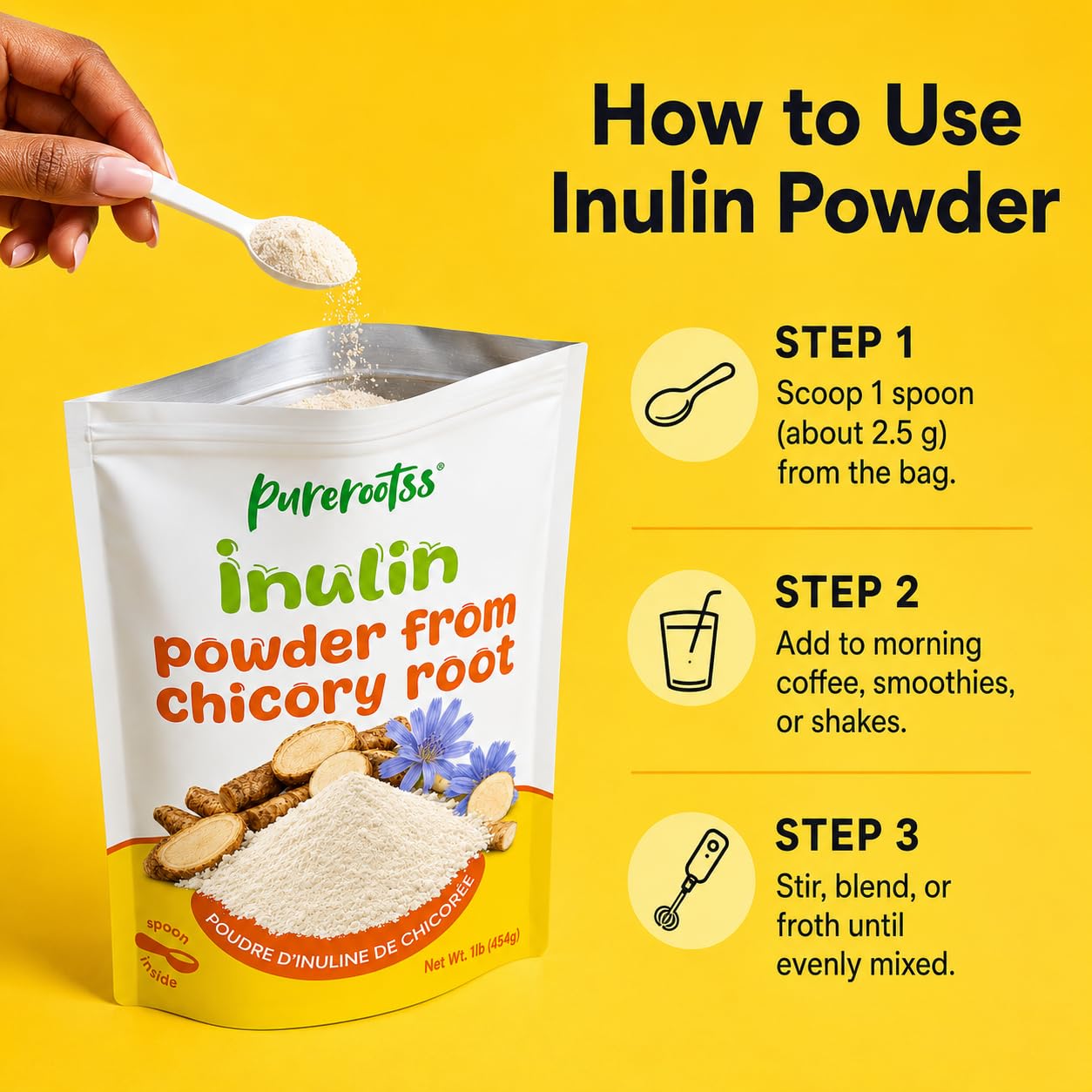 PureRootss Inulin Powder Fiber Supplement 16