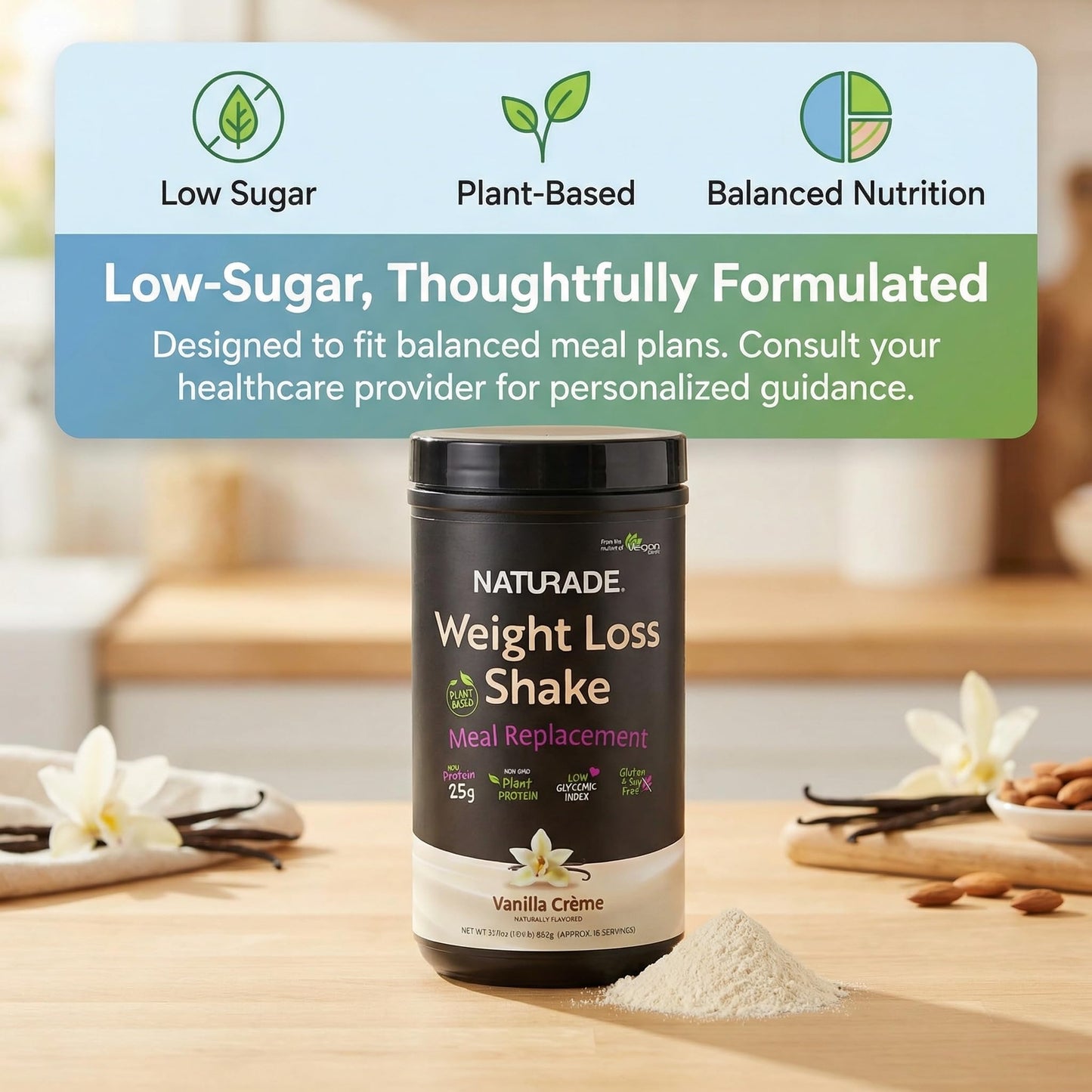 Naturade Plant-Based Meal Replacement Shake Powder 32.4 oz
