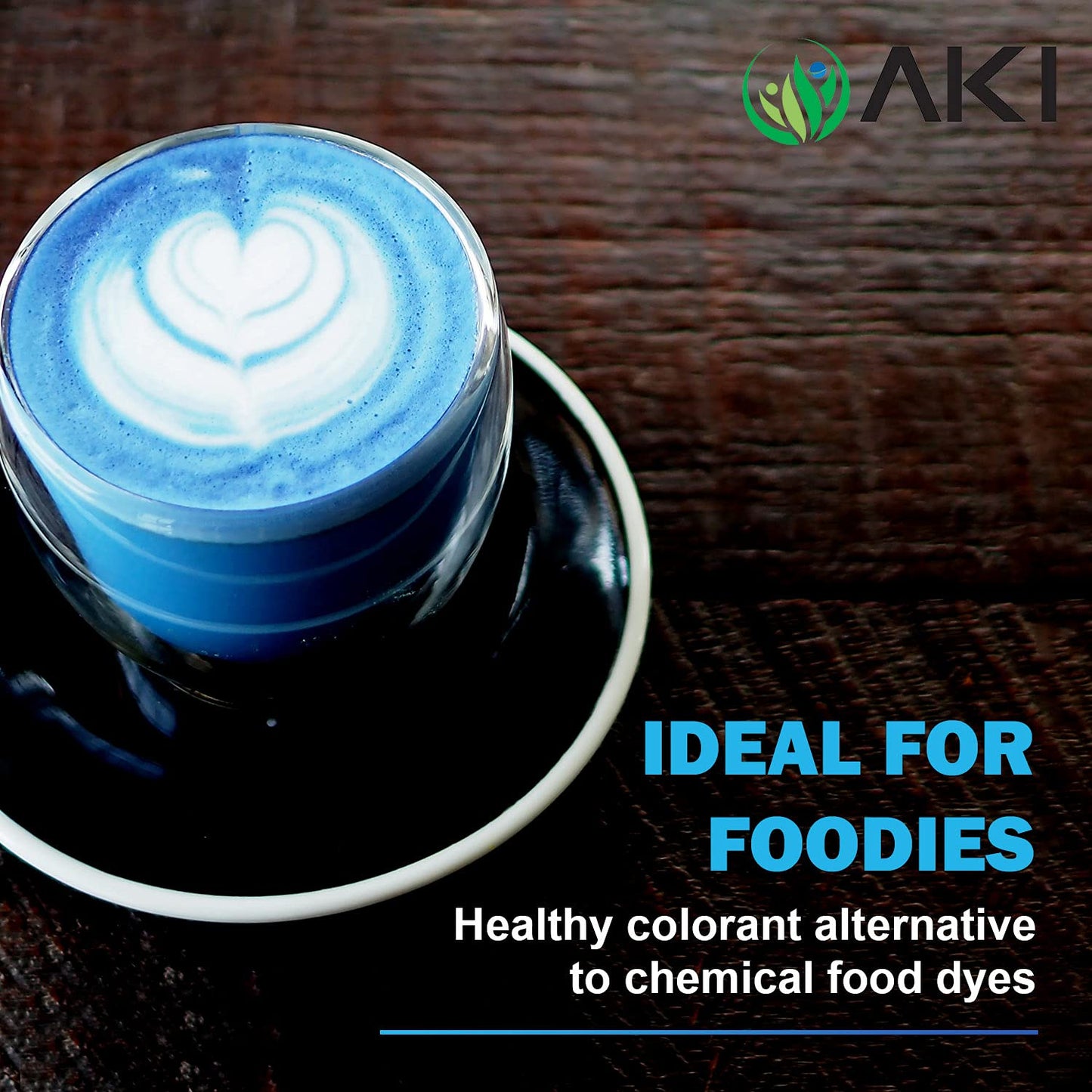 AKI ORGANIC E18 Grade Blue Spirulina Powder 2 oz