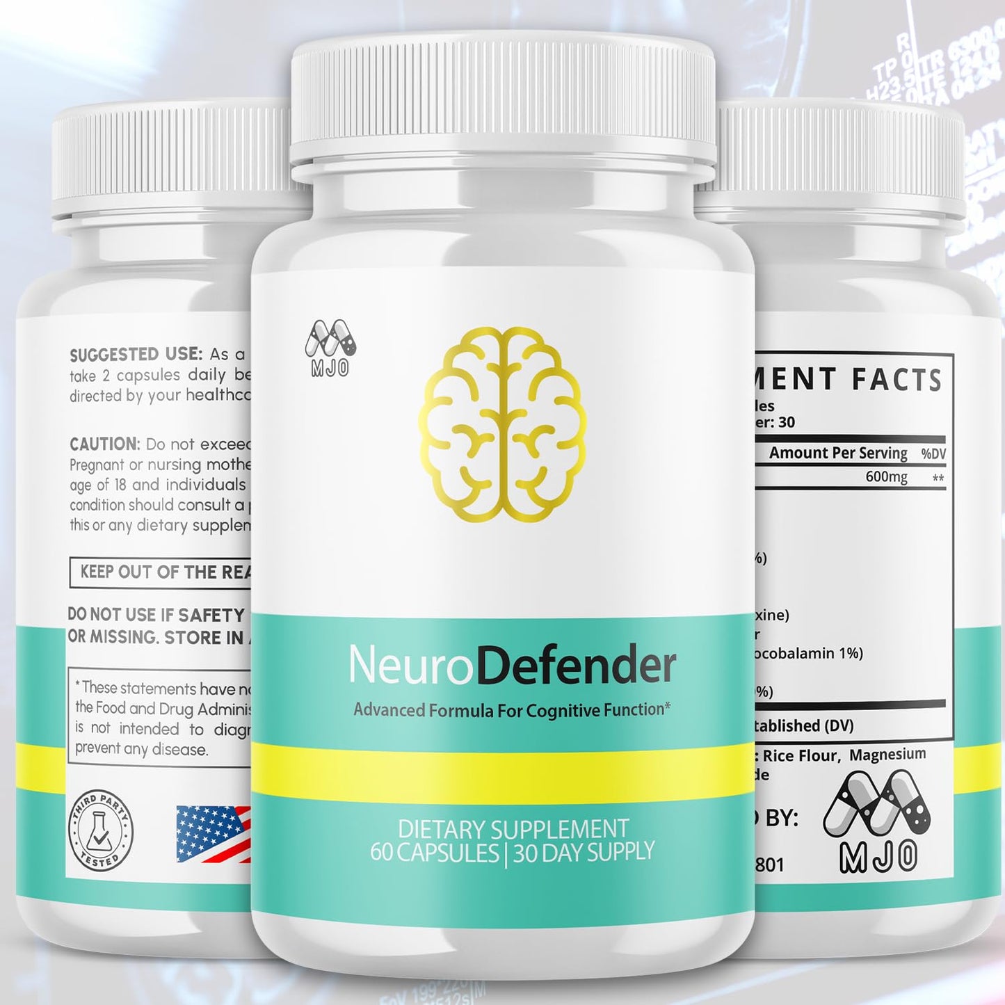 MJO NeuroDefender Capsules 120 Capsules