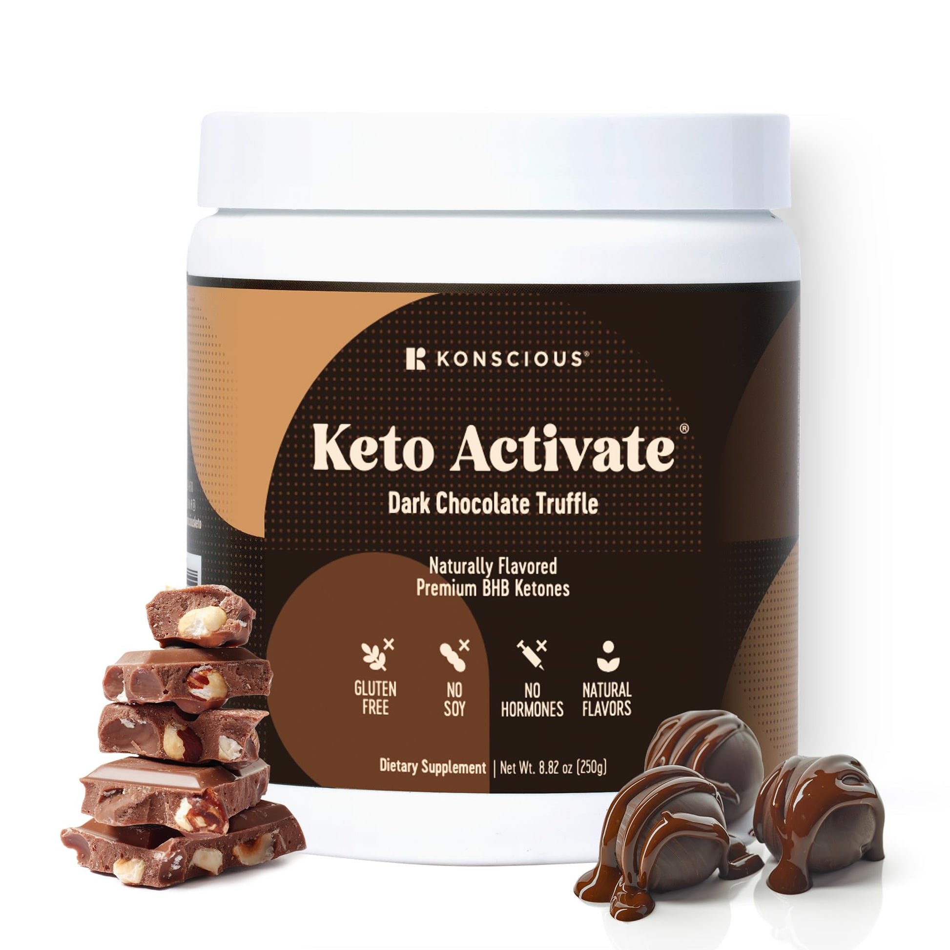 KETO ACTIVATE Exogenous Ketones Powder - Dark Chocolate Truffle, 10 Count
